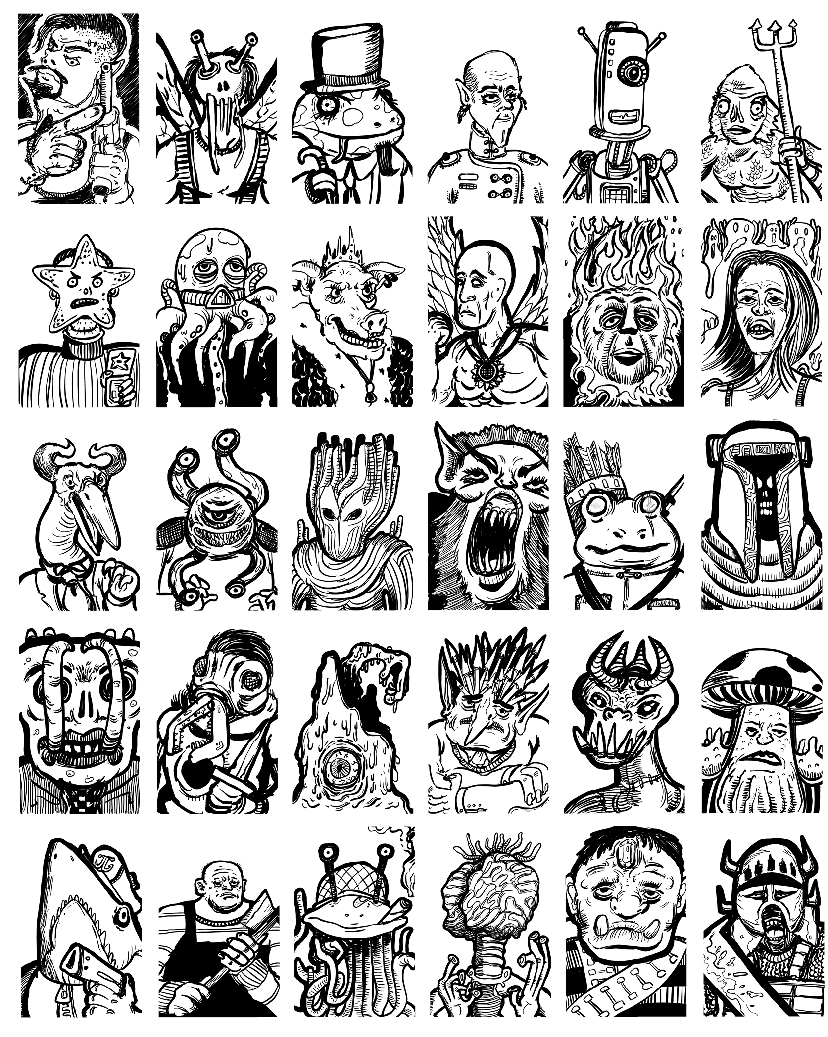 Wallpaper #LxnPHo8BtGB6xQ78kXp341 60 More Grunge Character Portraits by Thomas Novosel