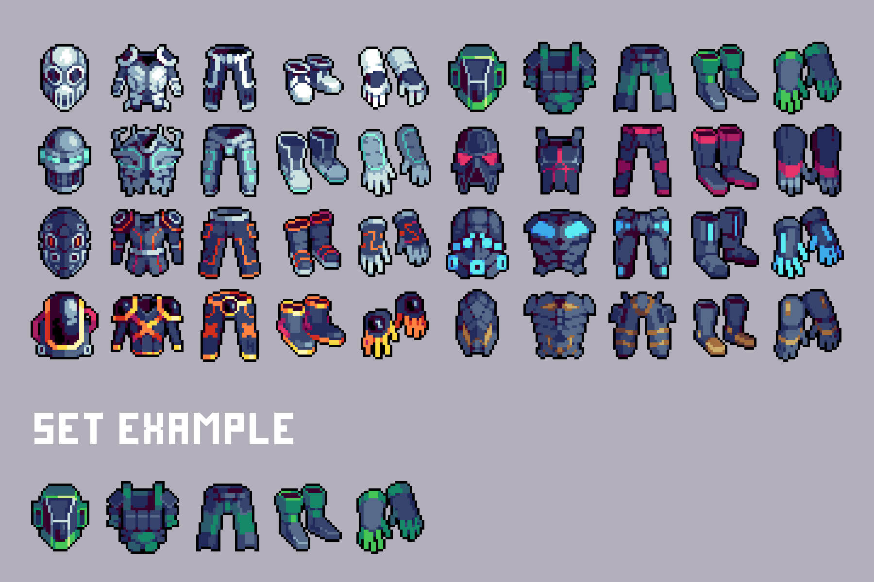 Wallpaper #-mgvGJMBSpphPi3-pxG350 Cyberpunk Armor Pixel Icons by Free Game Assets Gui Sprite Tilesets