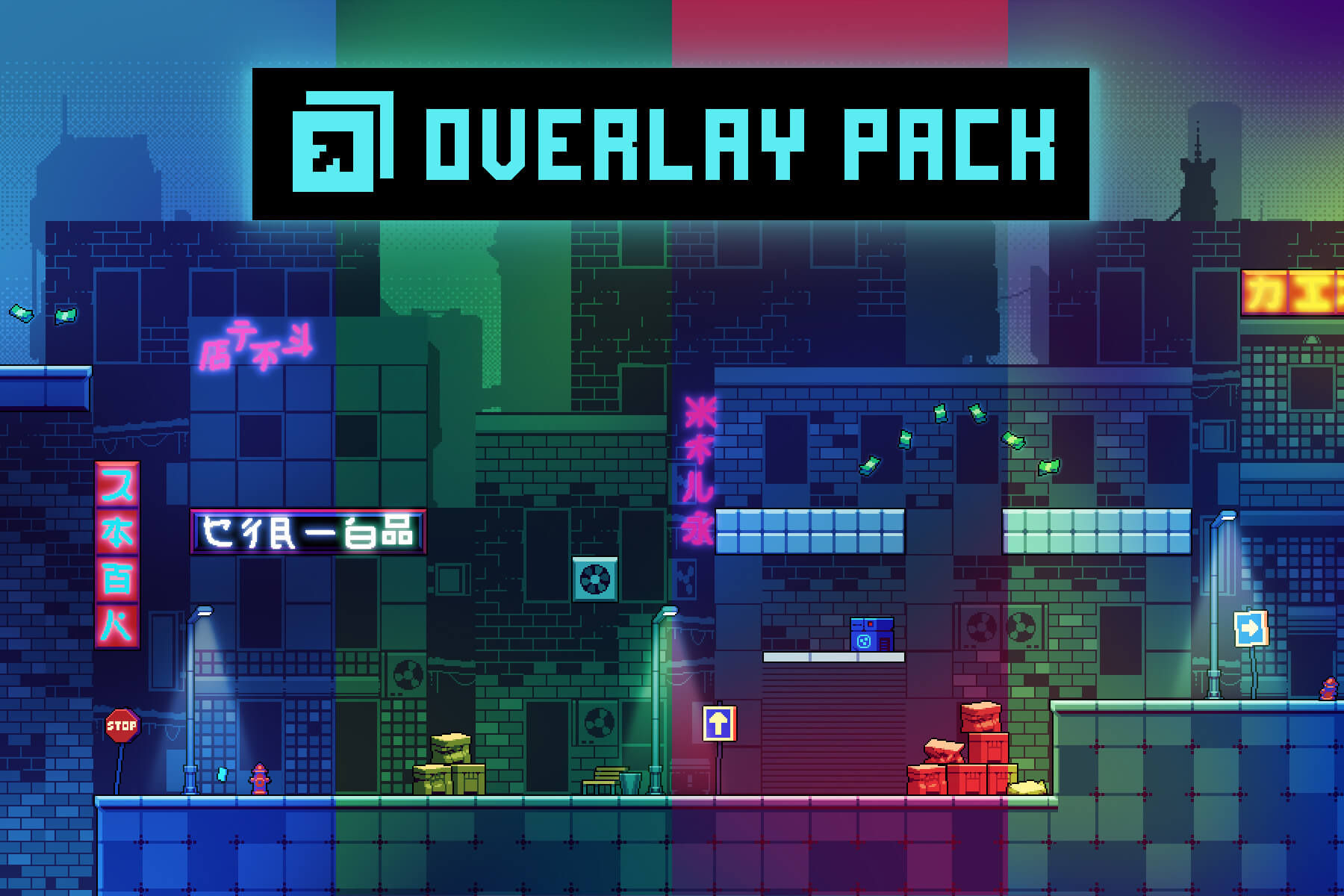 Wallpaper #-mgvGJMBSpphPi3-pxG336 Free Cyberpunk Overlay Effects by Free Game Assets Gui Sprite Tilesets