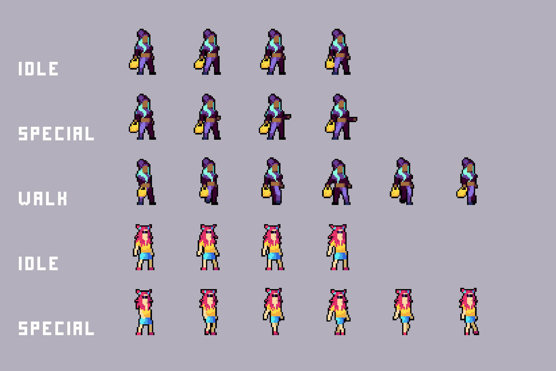 Wallpaper #-mgvGJMBSpphPi3-pxG358 Free Townspeople Cyberpunk by Free Game Assets Gui Sprite Tilesets
