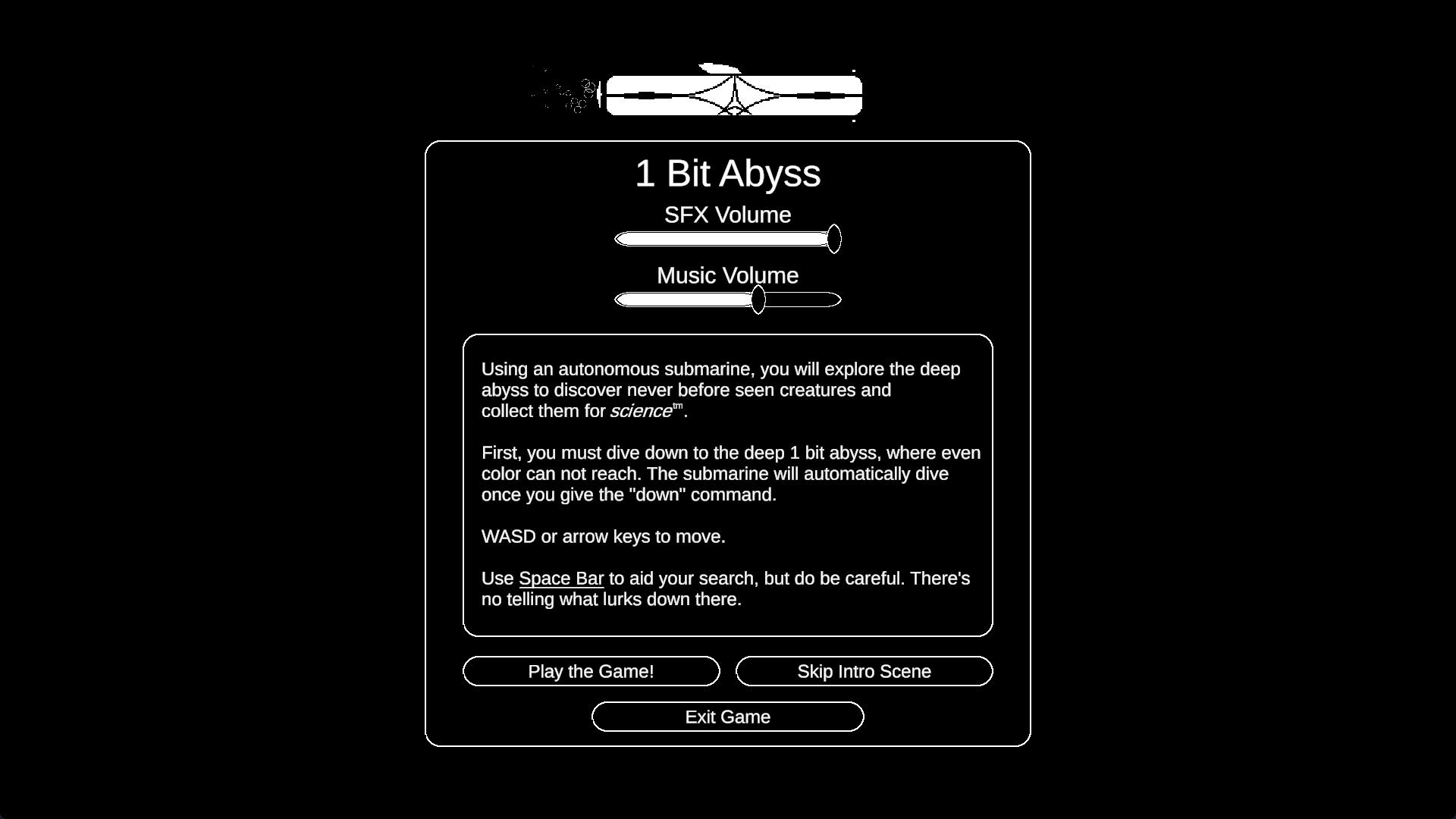 Wallpaper #8kDiMJMBJhL2WPbaXMPE89 1 Bit Abyss by Superpickle for 1 Bit Jam Itchio