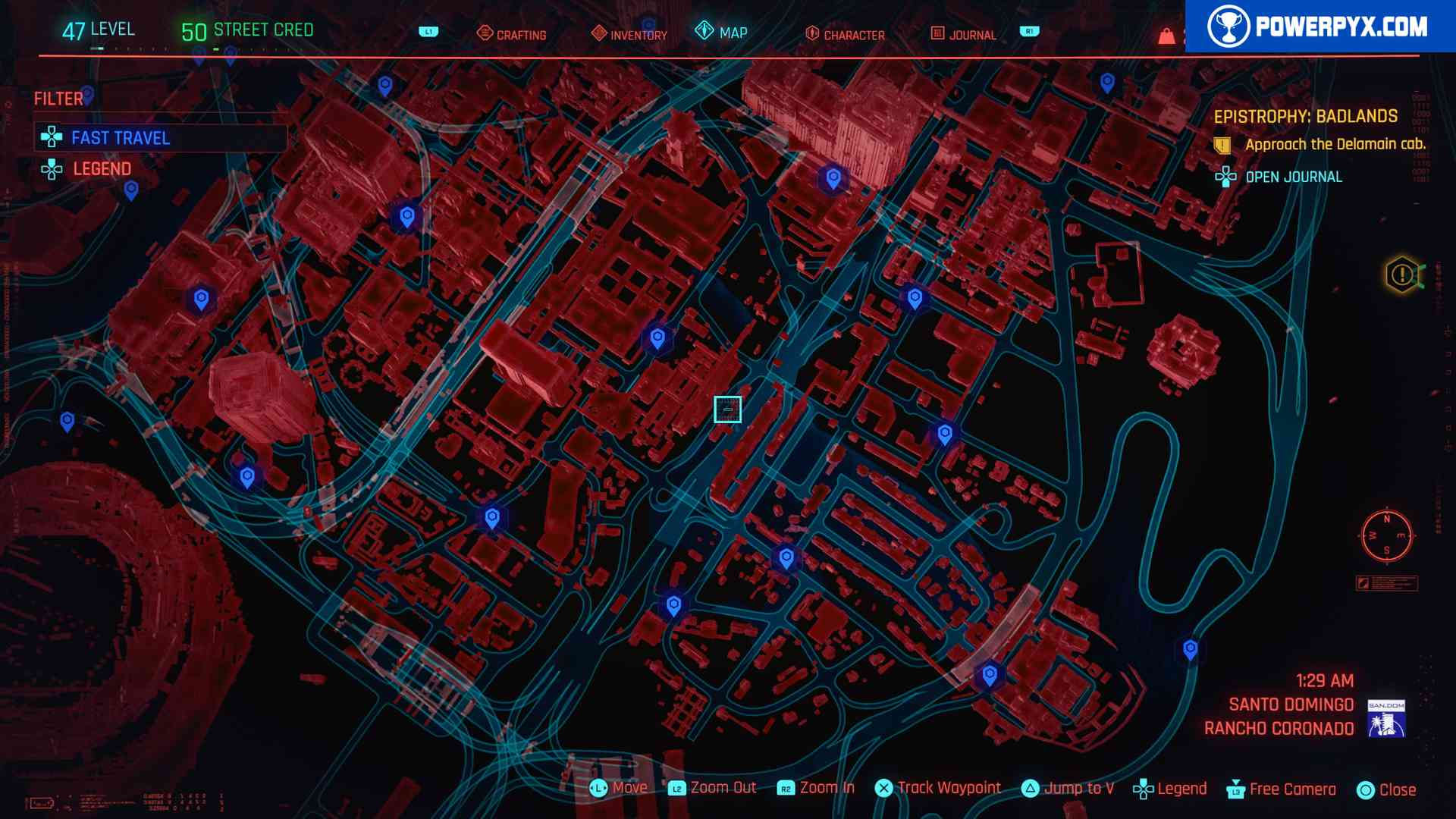 Wallpaper #oxo1T5MB1yWOL4qgm37V62 Cyberpunk 2077 All Fast Travel Dataterms Locations