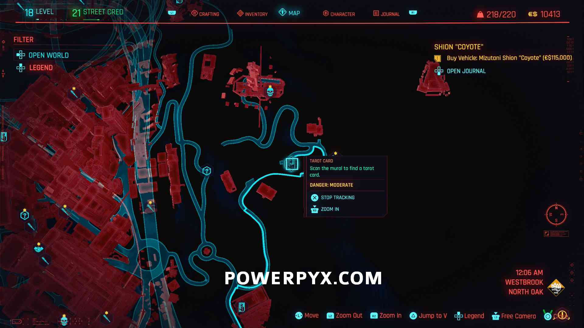Wallpaper #rWc2CpMBSpphPi3-79MR196 Cyberpunk 2077 All Tarot Card Graffiti Locations