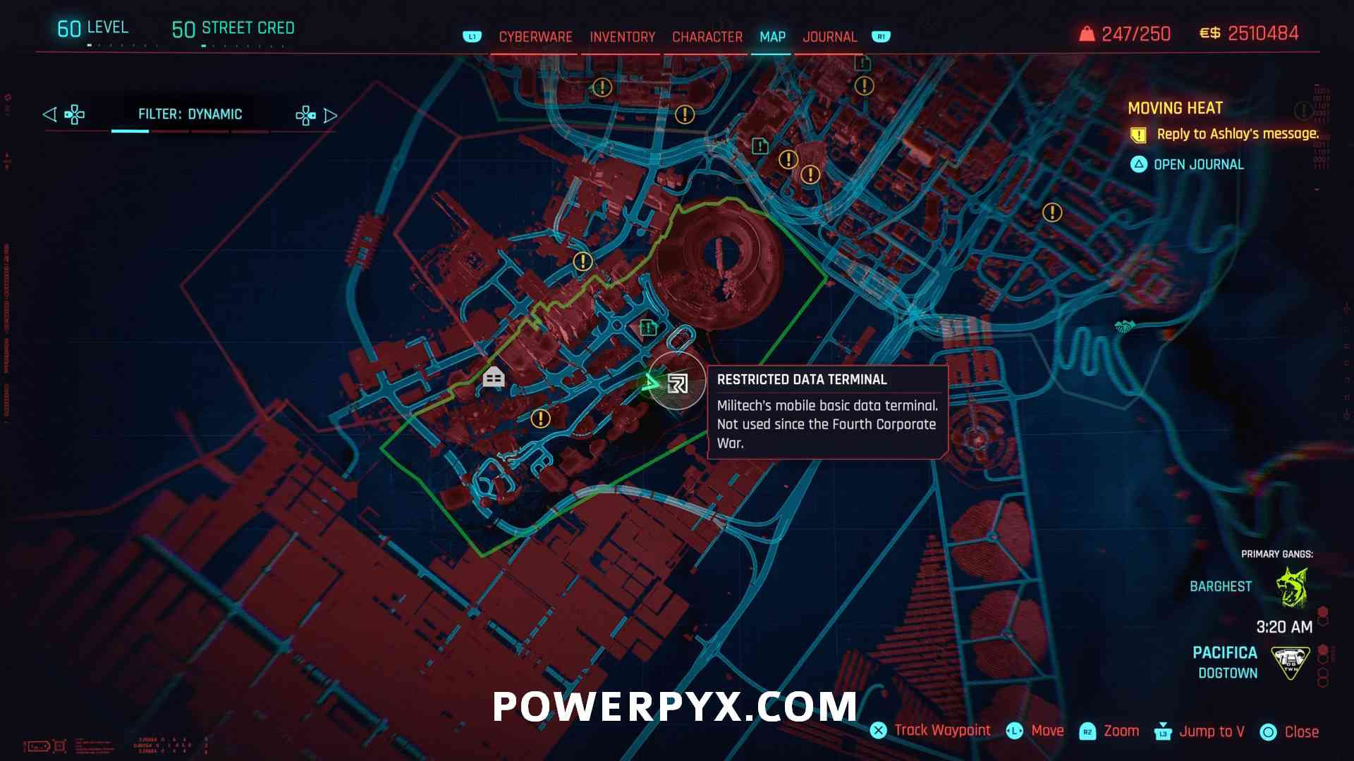 Wallpaper #4f-fZ5MB3lSXT3zUzOKR162 Cyberpunk 2077 All Restricted Data Terminal Locations Relic Points
