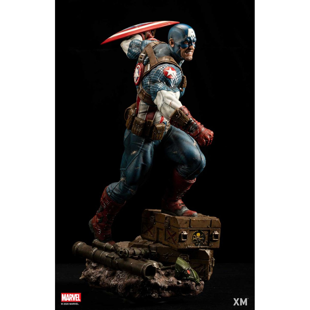 Wallpaper #bXN1io4BFI5NbQkseiL347 A Detailed Figurine of Captain America from Marvel Comics