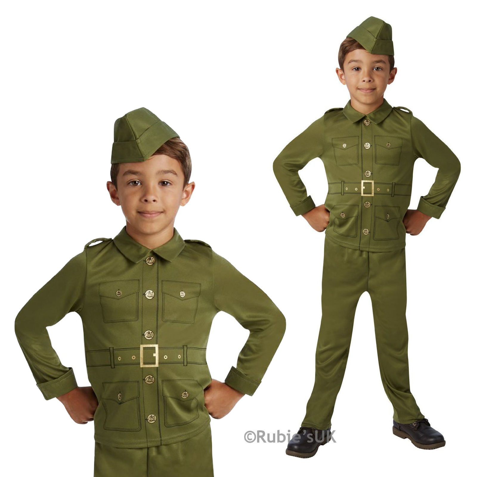 Wallpaper #SmdIDZMBSpphPi3-kuRY269 Rubies Childs Ww2 Soldier Army Uniform 1940s Outfit New Kids Fancy