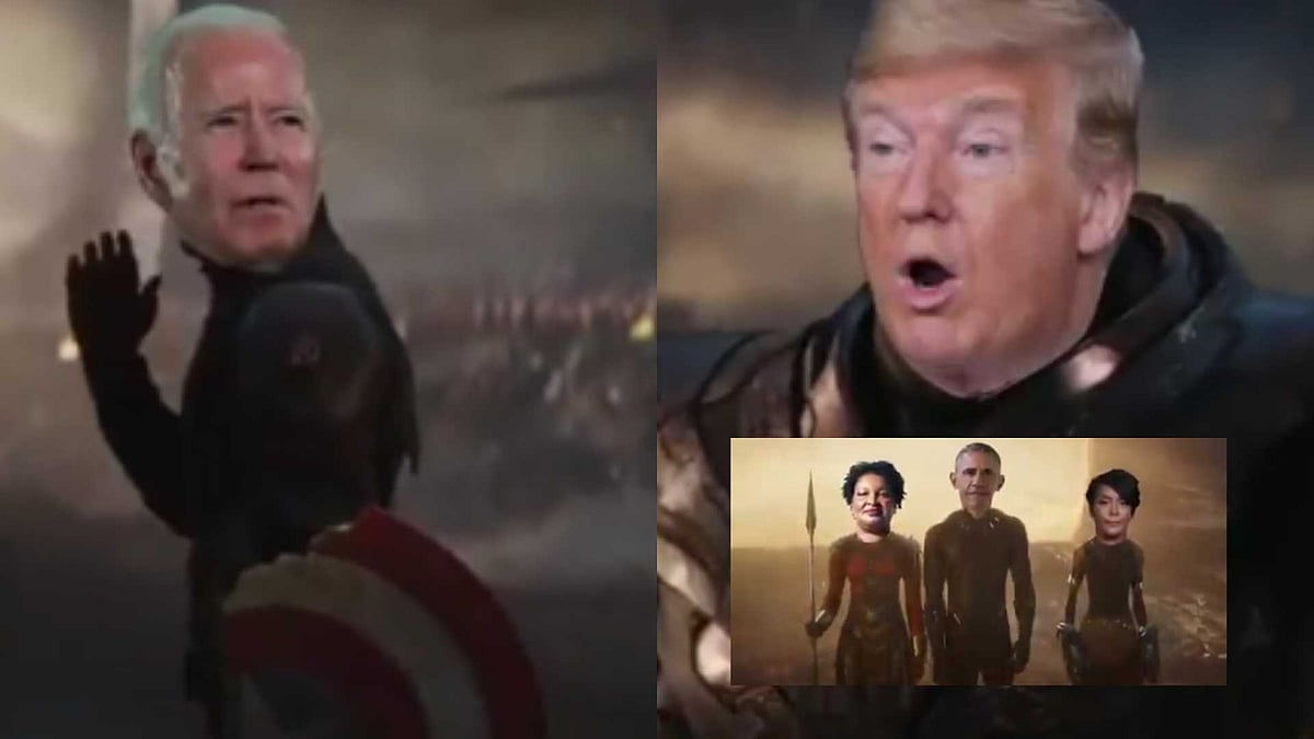Wallpaper #IxnfKI8BtGB6xQ78Lod938 Biden as Captain America Trump as Thanos Watch This Epic Avengers