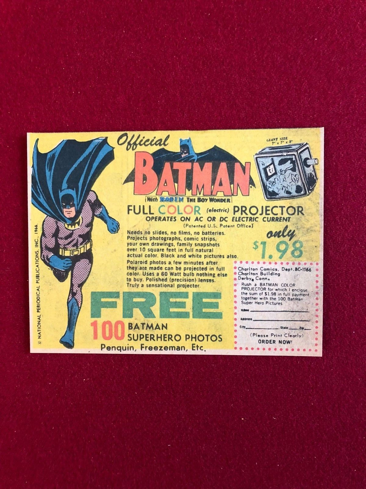 Wallpaper #JYLpP5MB0GiFKesMM8Dz61 1966 Batman Official Batman Projector Display Ad Scarce Adam