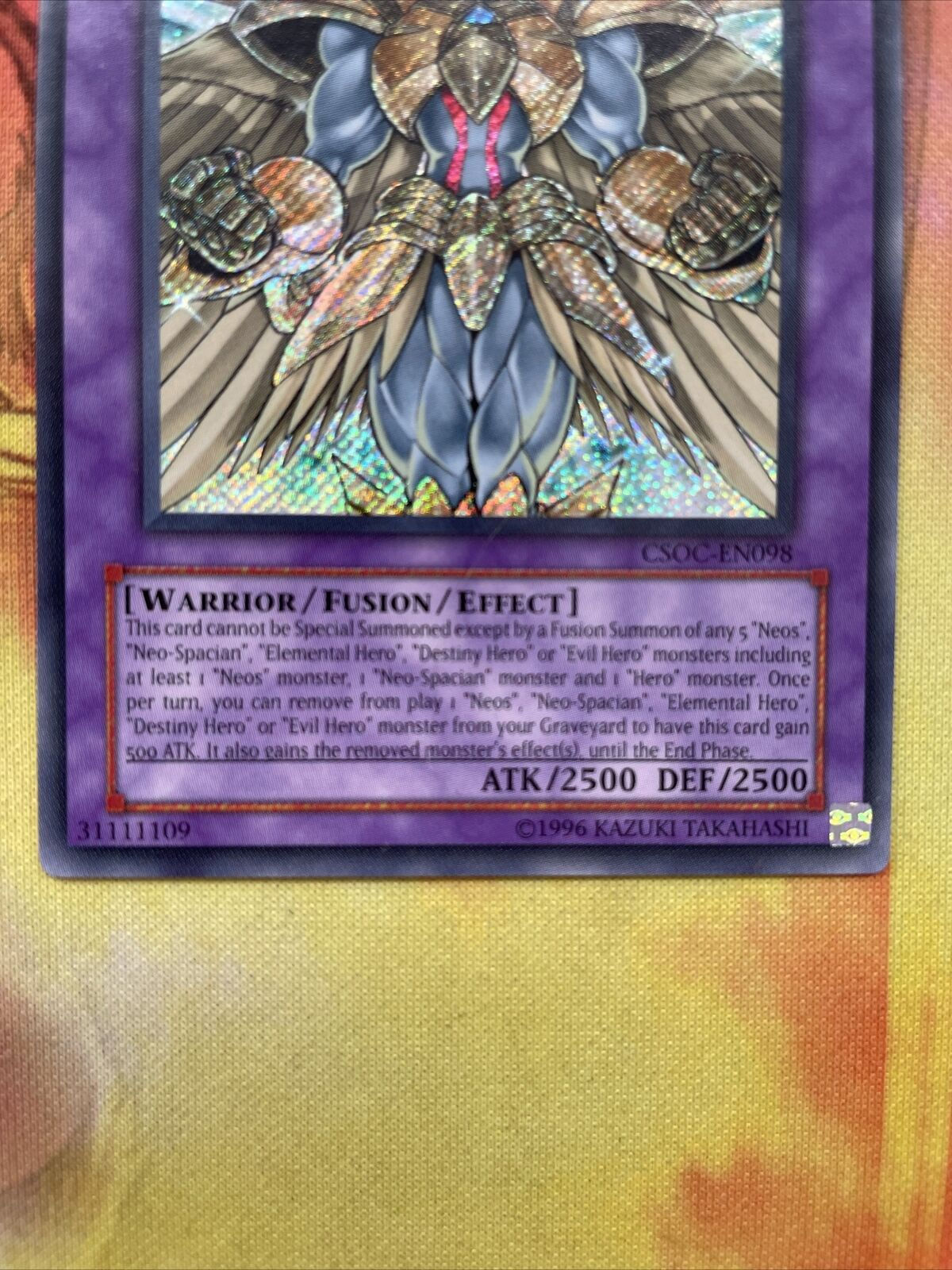 Wallpaper #tWd9EpMBSpphPi3-svuu10 Csoc En098 Elemental Hero Divine Neos Secret Rare Nm Yugioh Card eBay