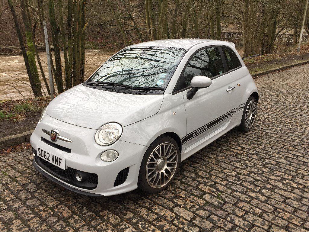 Wallpaper #a819a Front View of Black Fiat 500 Abarth Parked in the Street Editorial