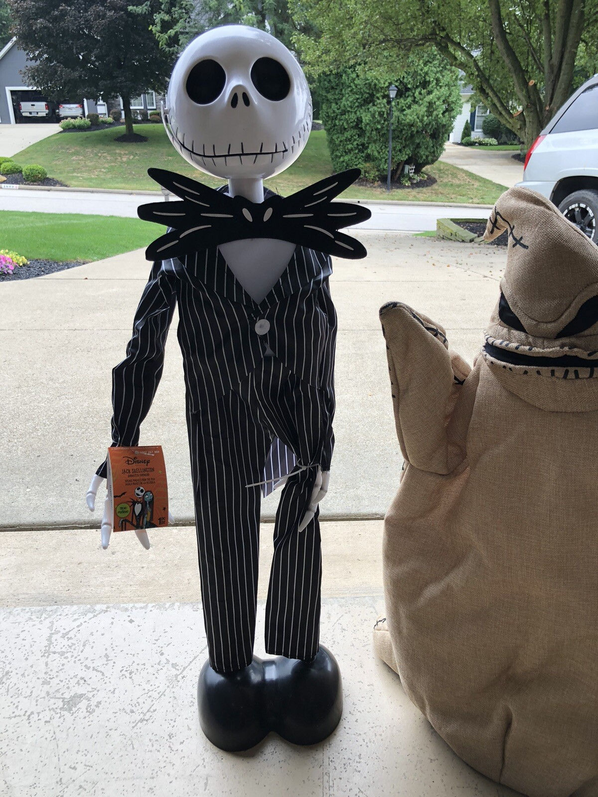 Wallpaper #-mhaFJMBSpphPi3-rAPx343 3 Ft Animated Jack Skellington Oogie Halloween Animatronic Gemmy New