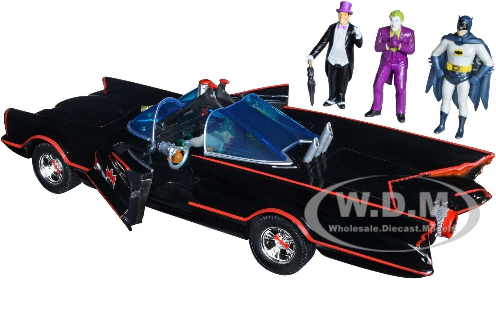 Wallpaper #Me8QS5MBMN-XEVvVGzpt90 1966 Classic Batmobile W 4 Batman Series Figures 124 Diecast Car Jada