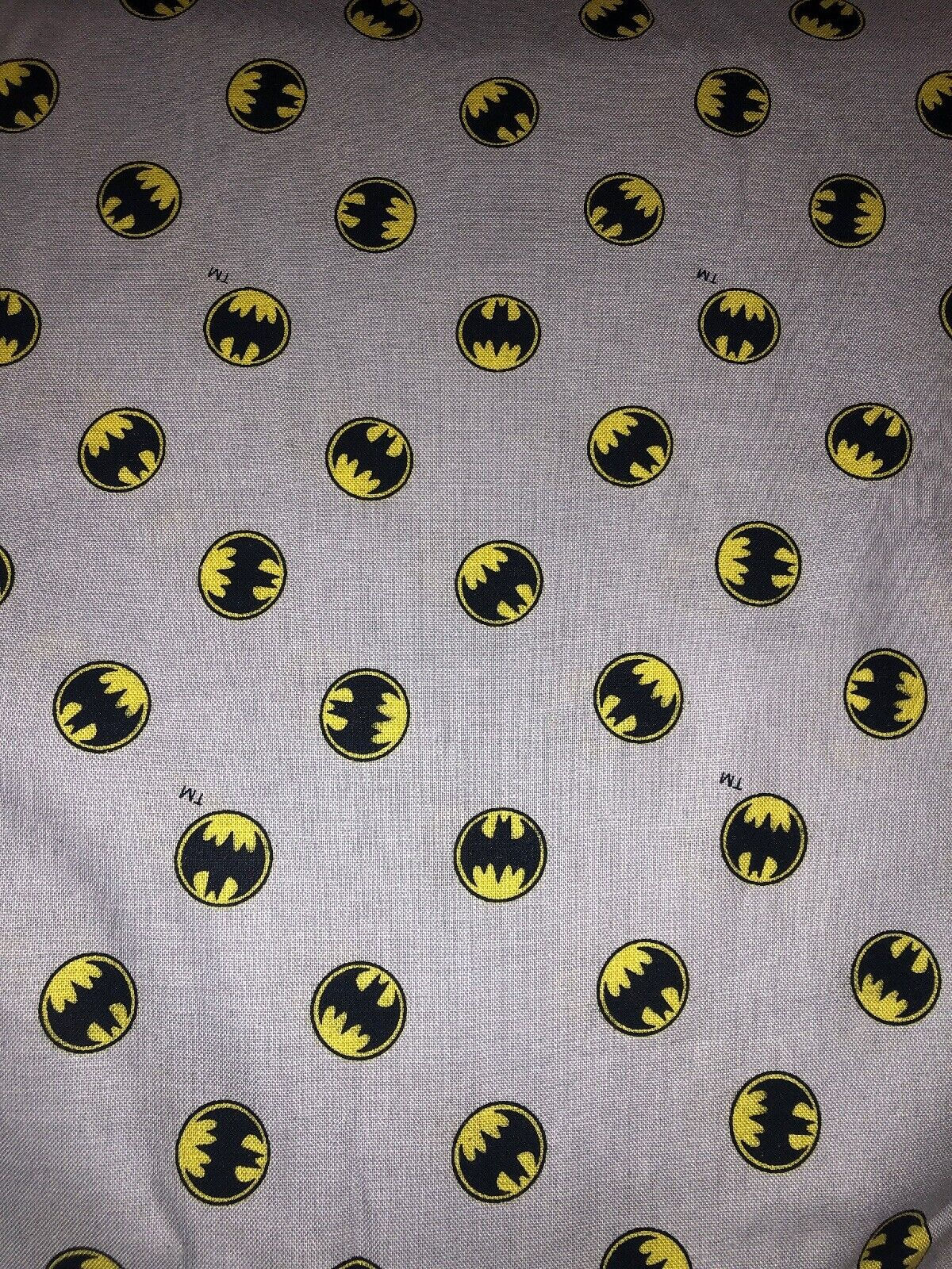 Wallpaper #6meX-5IBSpphPi3-7JR217 Batman Logo Gray Black Yellow DC Comics 100 Cotton Fabric by the Yard