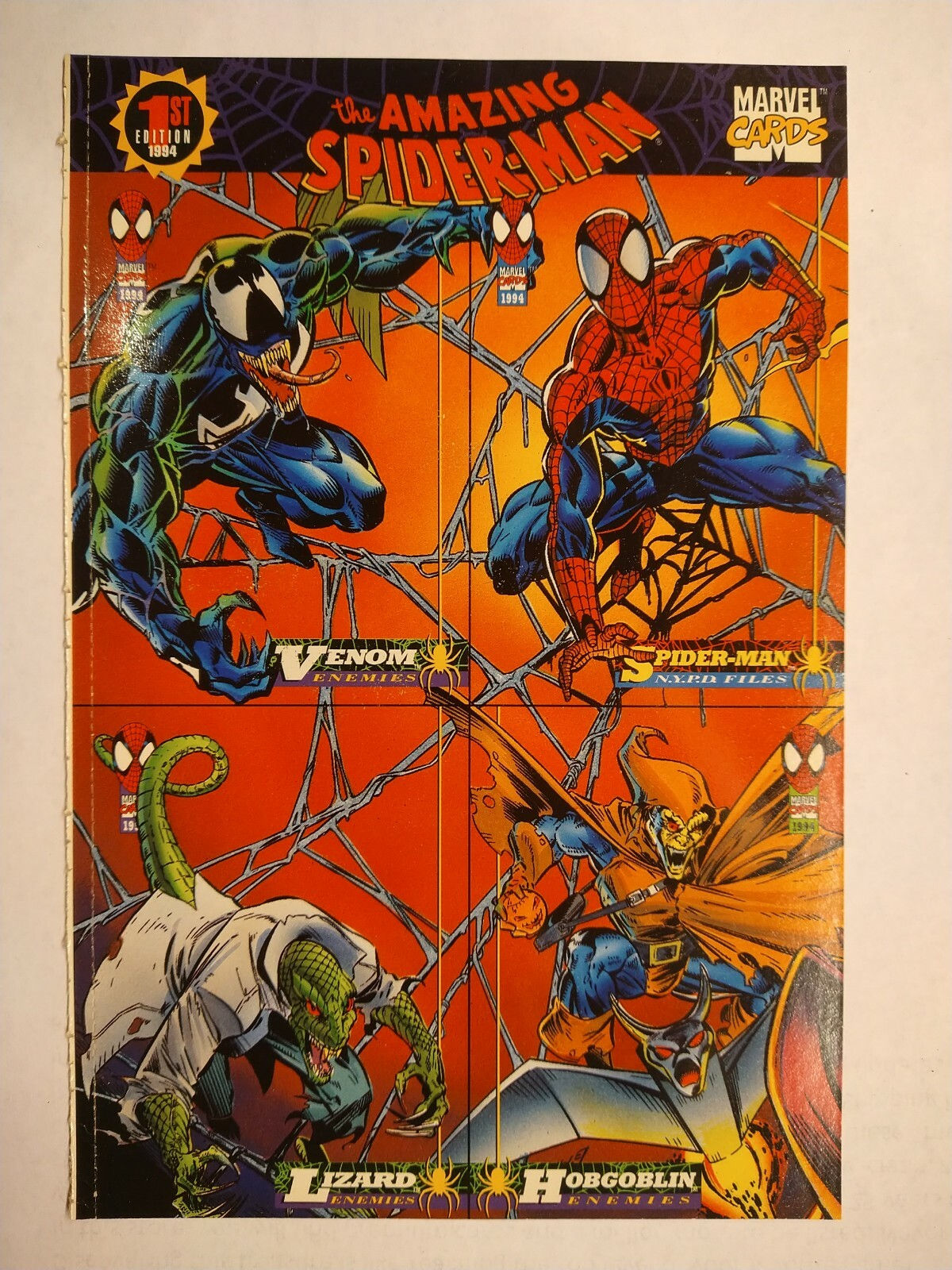 Wallpaper #Cmeq6JIBSpphPi3-jz7A211 The Amazing Spider Man 1st Edition 1994 Marvel 10 Promo Cards Uncut