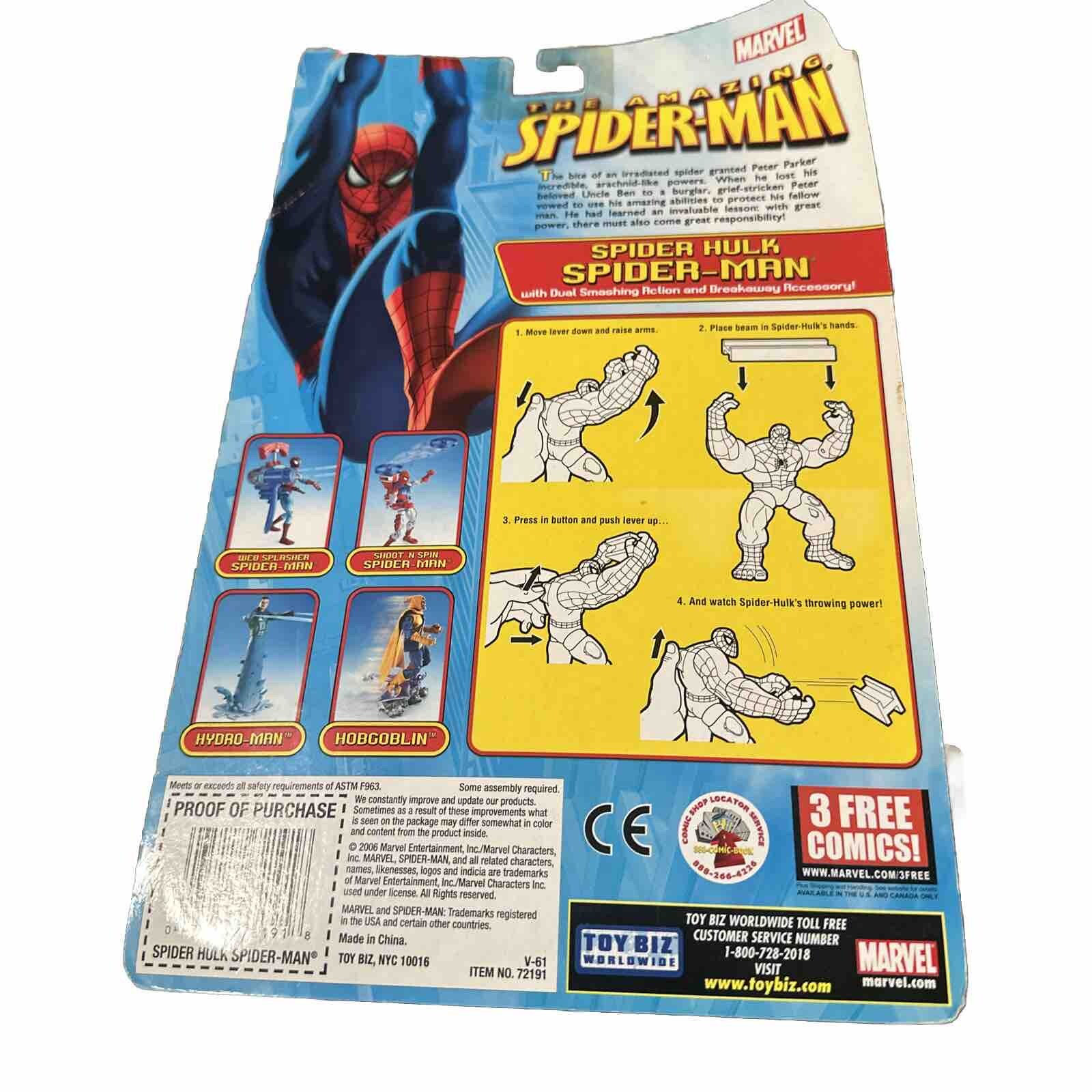 Wallpaper #ZLhdTJIBJvJKYCmEEtLY10 Toybiz Marvel the Amazing Spider Man Spider Hulk Action Figure 2006 eBay