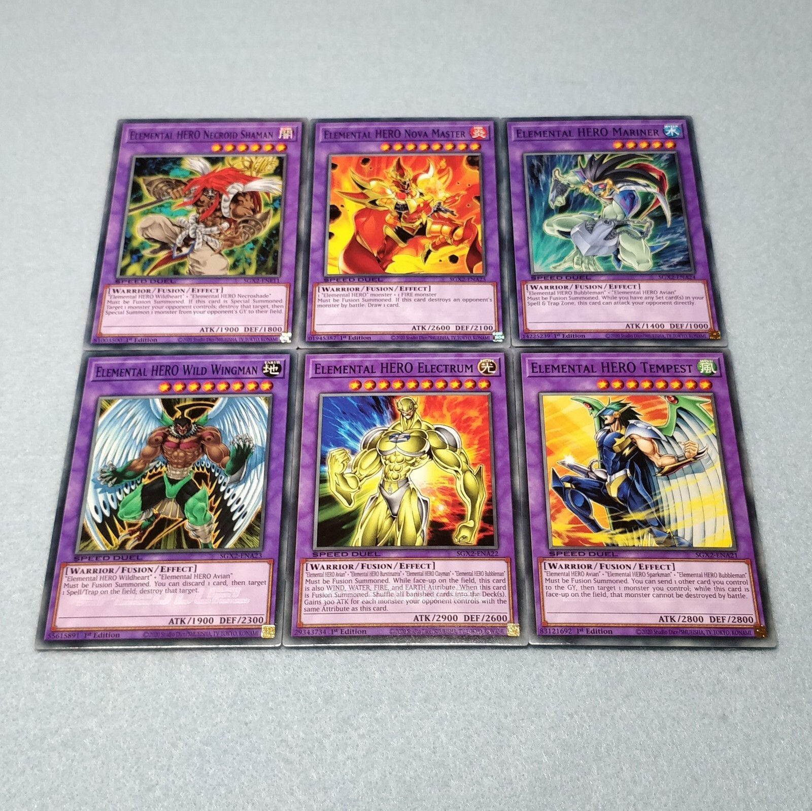 Wallpaper #tWd9EpMBSpphPi3-svuu278 Yugioh Elemental Hero Jaden Yuki 1st Ed 6 Card Fusion Set Wild Wingman