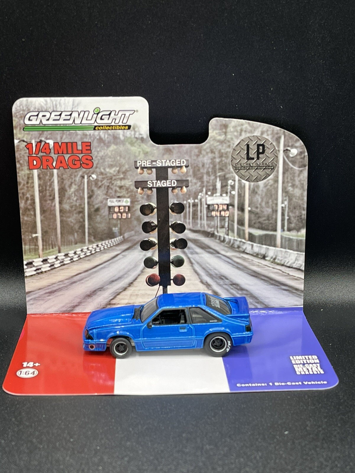 Wallpaper #HGfr9pIBSpphPi3-GYUW294 Greenlight 1992 Ford Mustang GT Drag Car Blue 164 Diecast Exclusive