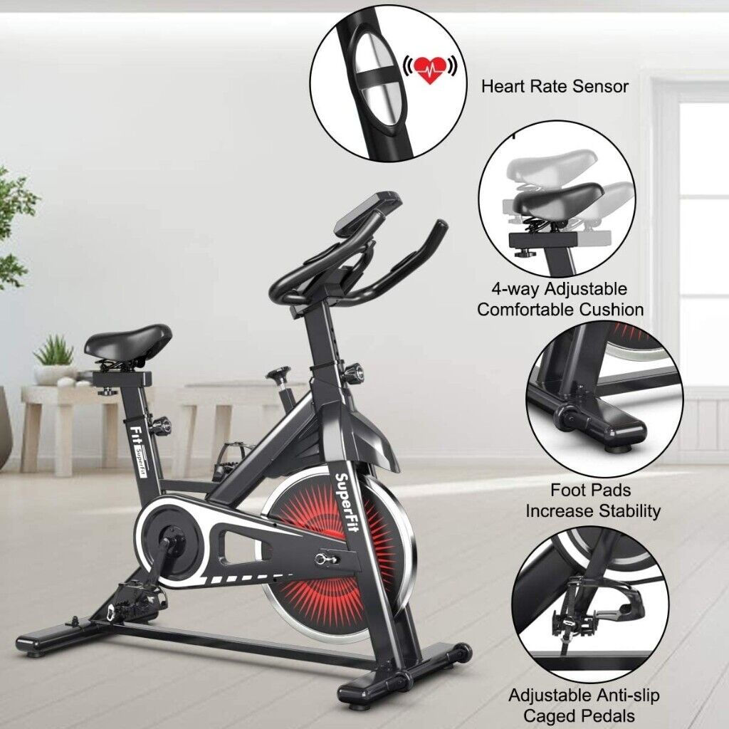 Wallpaper #jWdyEpMBSpphPi3-svsX181 Indoor Spinning Bicycle with Adjustable Seat and Handlebar Heart Rate