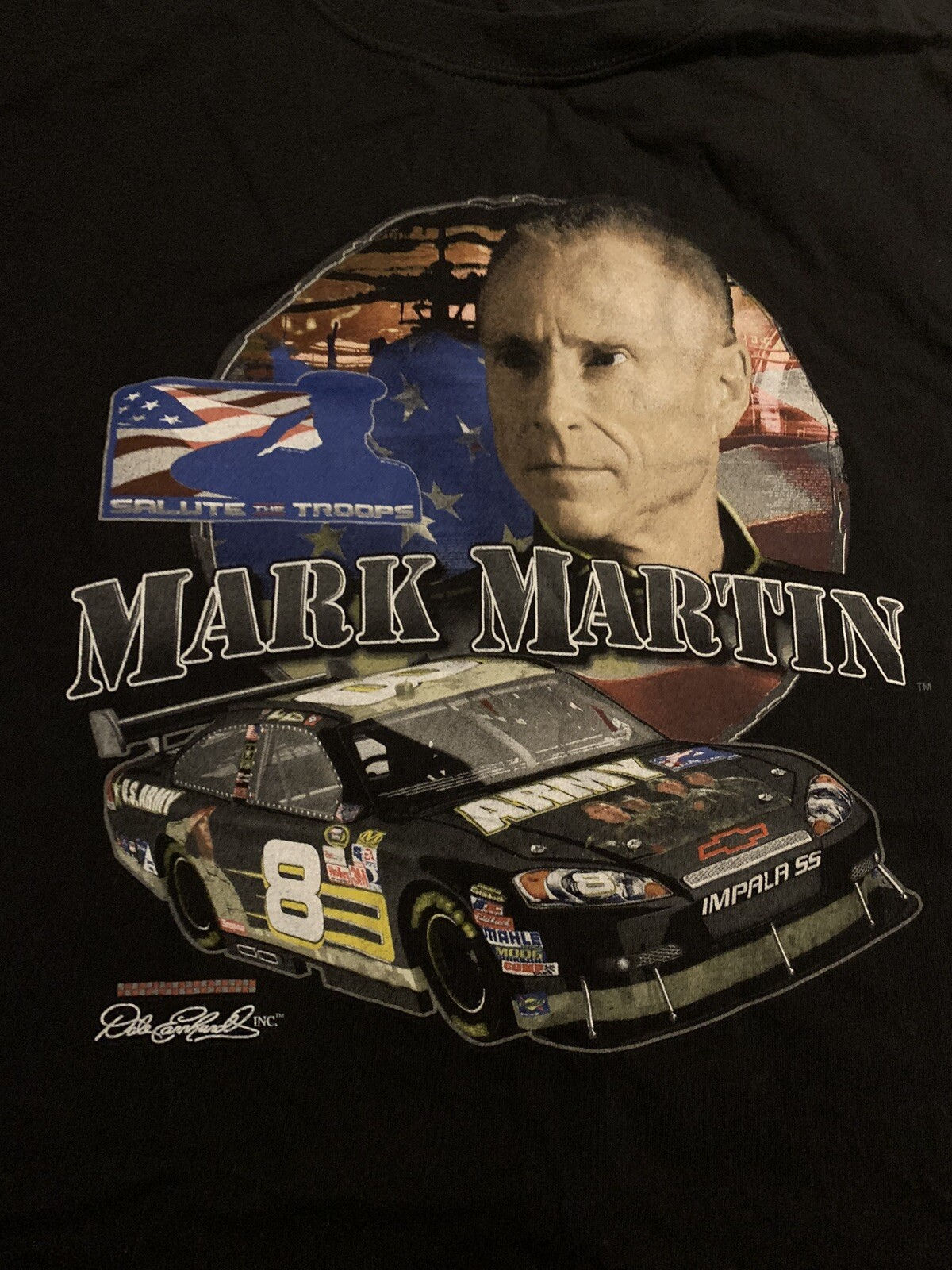 Wallpaper #XmdO75IBSpphPi3-E2Ft391 Vintage NASCAR Racing Mark Martin Army Strong Shirt 2 Gem