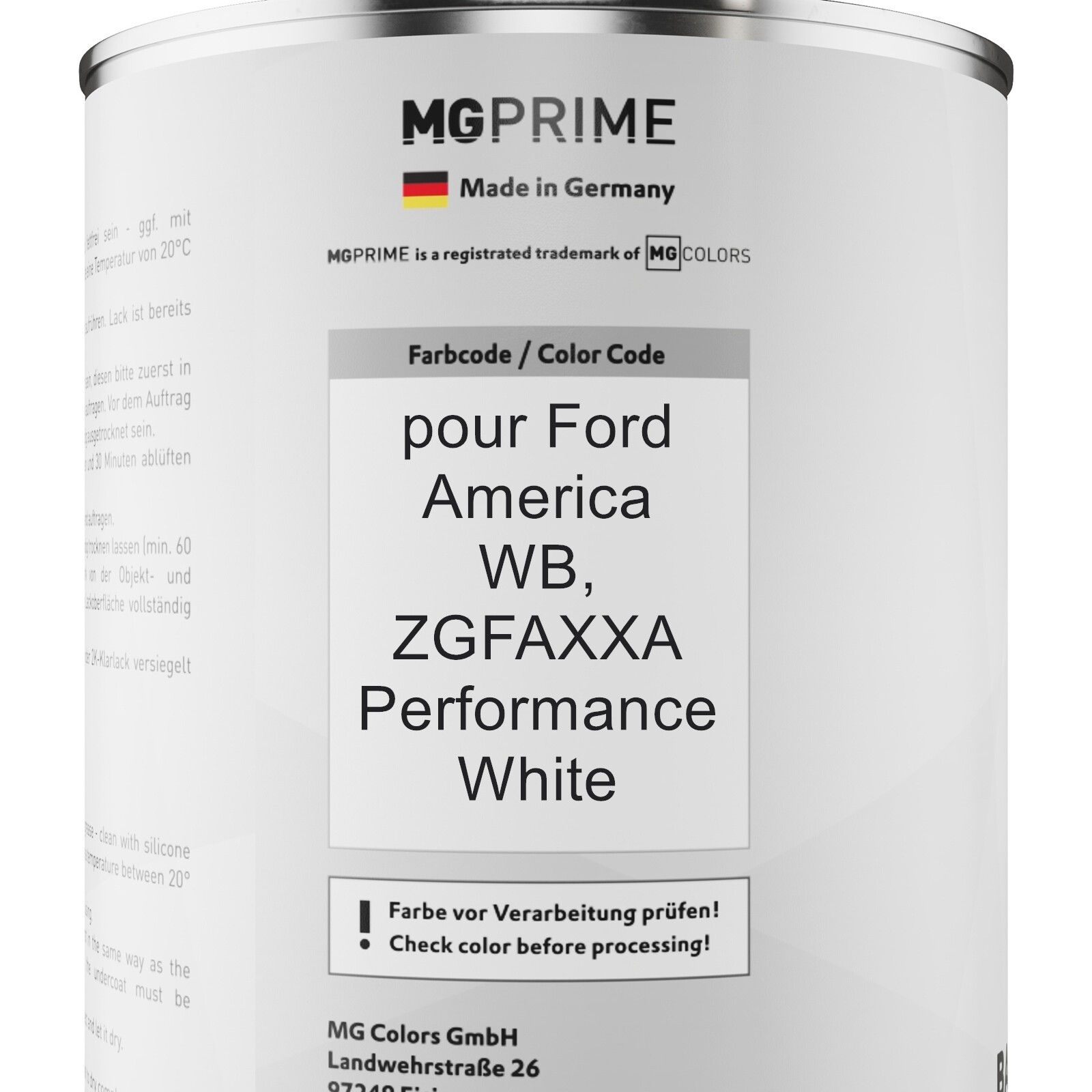Wallpaper #XmdO75IBSpphPi3-E2Ft385 Peinture Voiture Pot Pour Ford America Wb Zgfaxxa Performance White 1