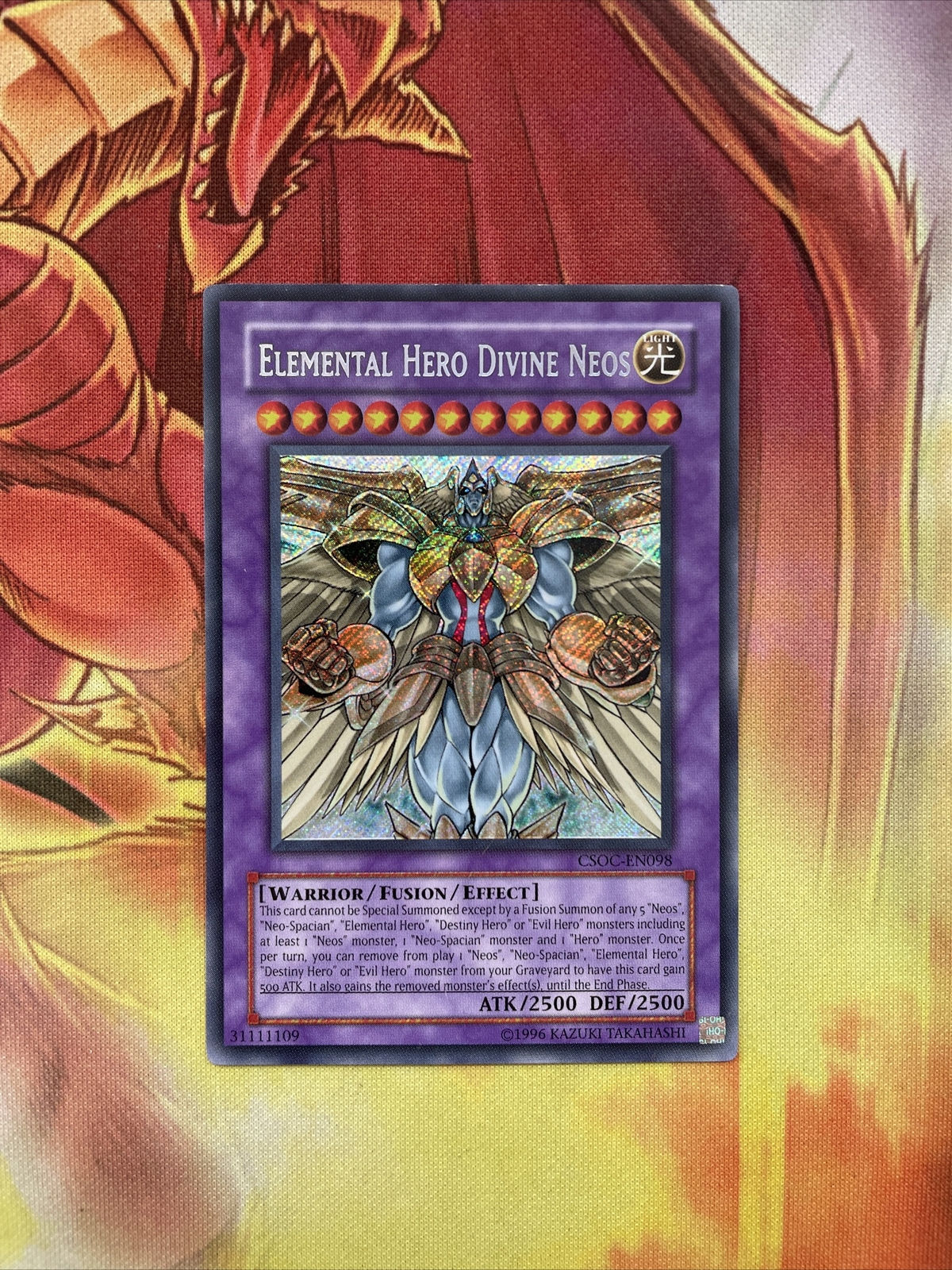 Wallpaper #tWd9EpMBSpphPi3-svuu5 Csoc En098 Elemental Hero Divine Neos Secret Rare Nm Yugioh Card eBay