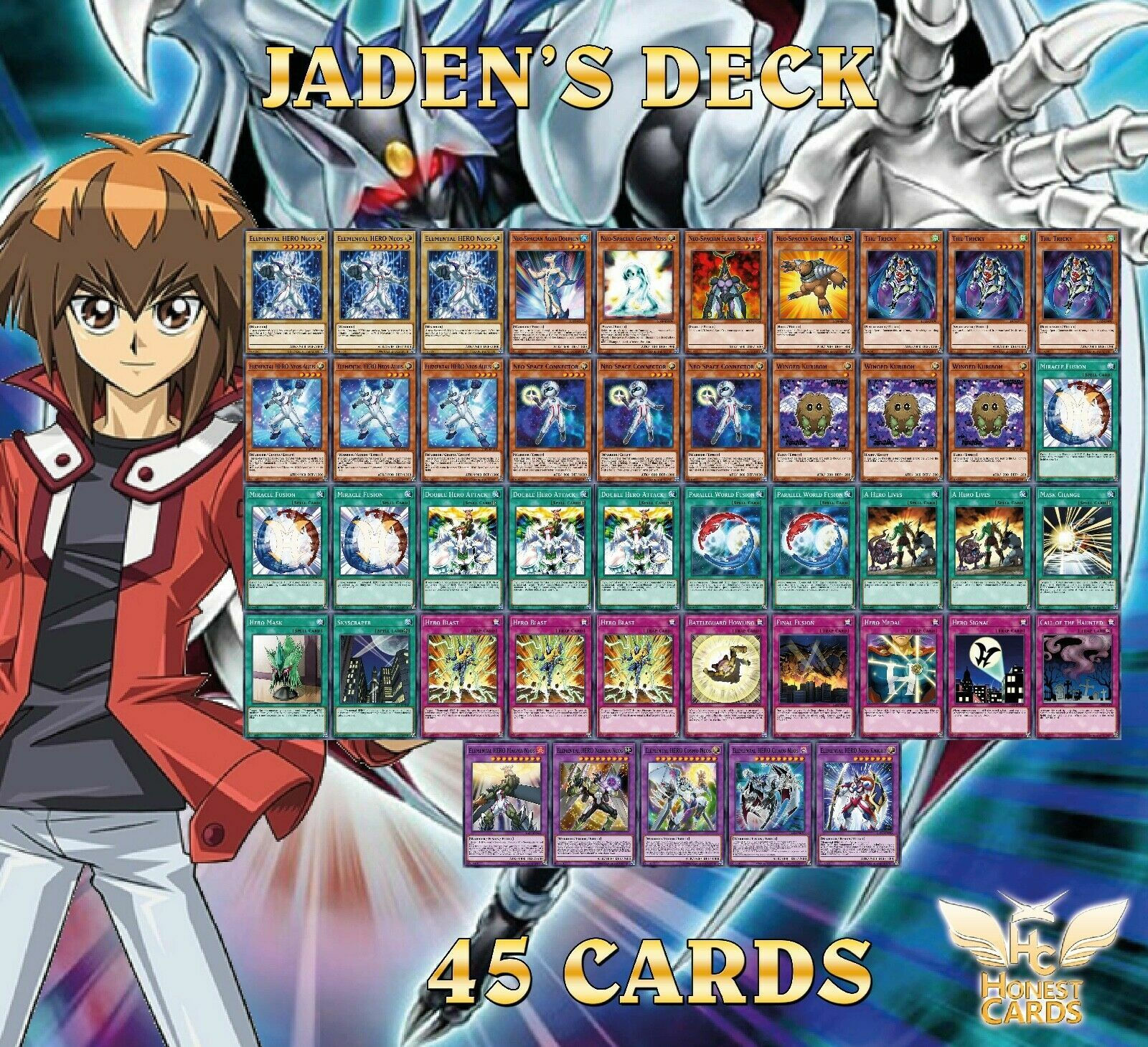 Wallpaper #CxnMNo8BtGB6xQ7896Qm31 Gx Complete Jaden Yuki Elemental Hero Deck Neos Knight Chaos Hot