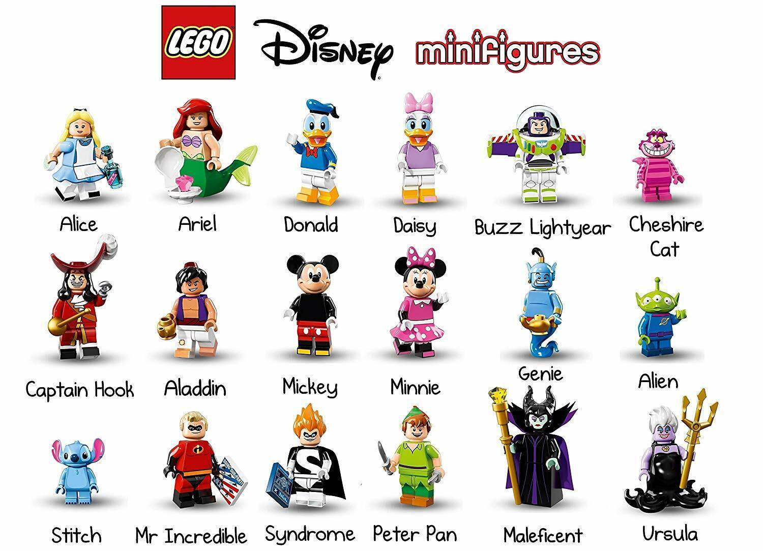 Wallpaper #tp-vV5MBcUVgGJNoe68-21 Lego Disney Minifigures 71012 Series 1 from New Display Box All in