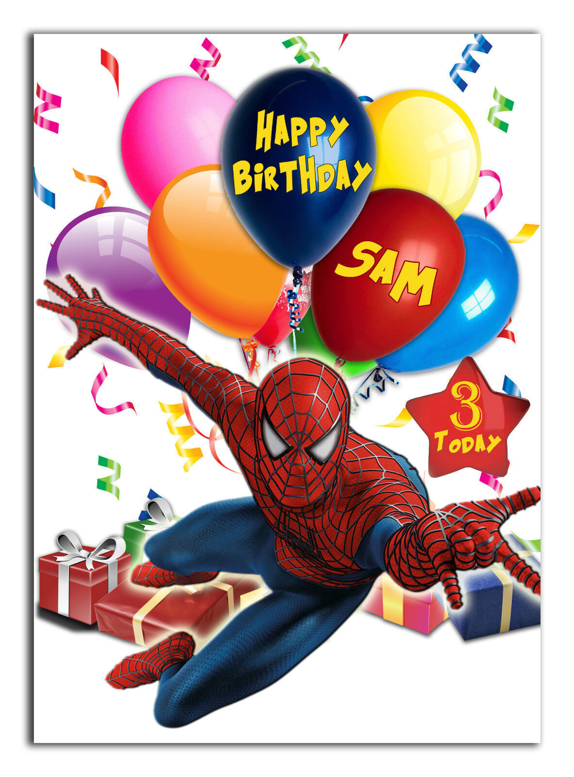 Wallpaper #42gqGJMBSpphPi3-rBHu75 C459 Large Personalised Birthday Card Custom Made for Any Name