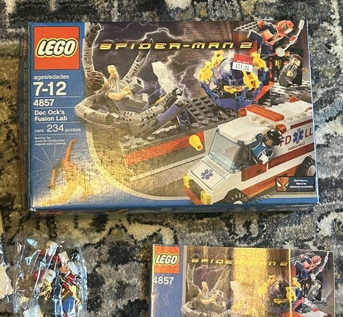 Wallpaper #Zrgr2pIBJvJKYCmE8vAv318 Lego 4857 Spider Man Spider Man Doc Ocks Lab New in Sealed Bags Open