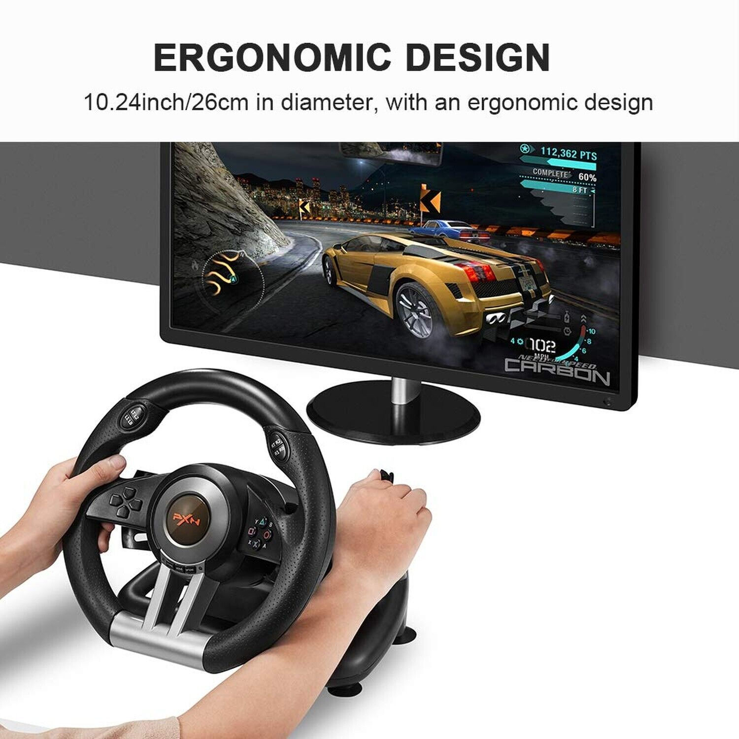 Wallpaper #57h42pIBJvJKYCmEcfFy496 Pxn PC Racing Wheel V3ii 180 Degree Universal Usb Car Sim Race