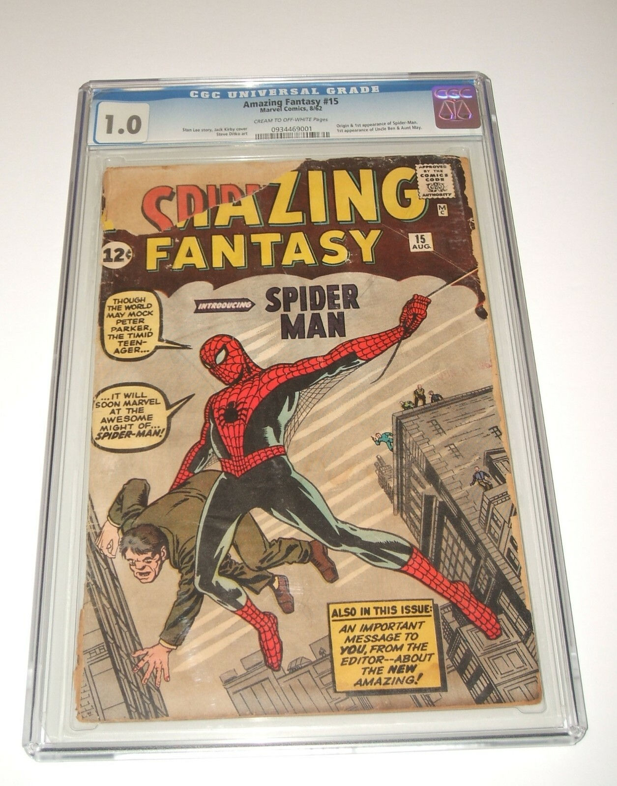 Wallpaper #Cmeq6JIBSpphPi3-jz7A23 Amazing Fantasy15 Cgc 10 First Appearance of Spider Man 81962 Stan