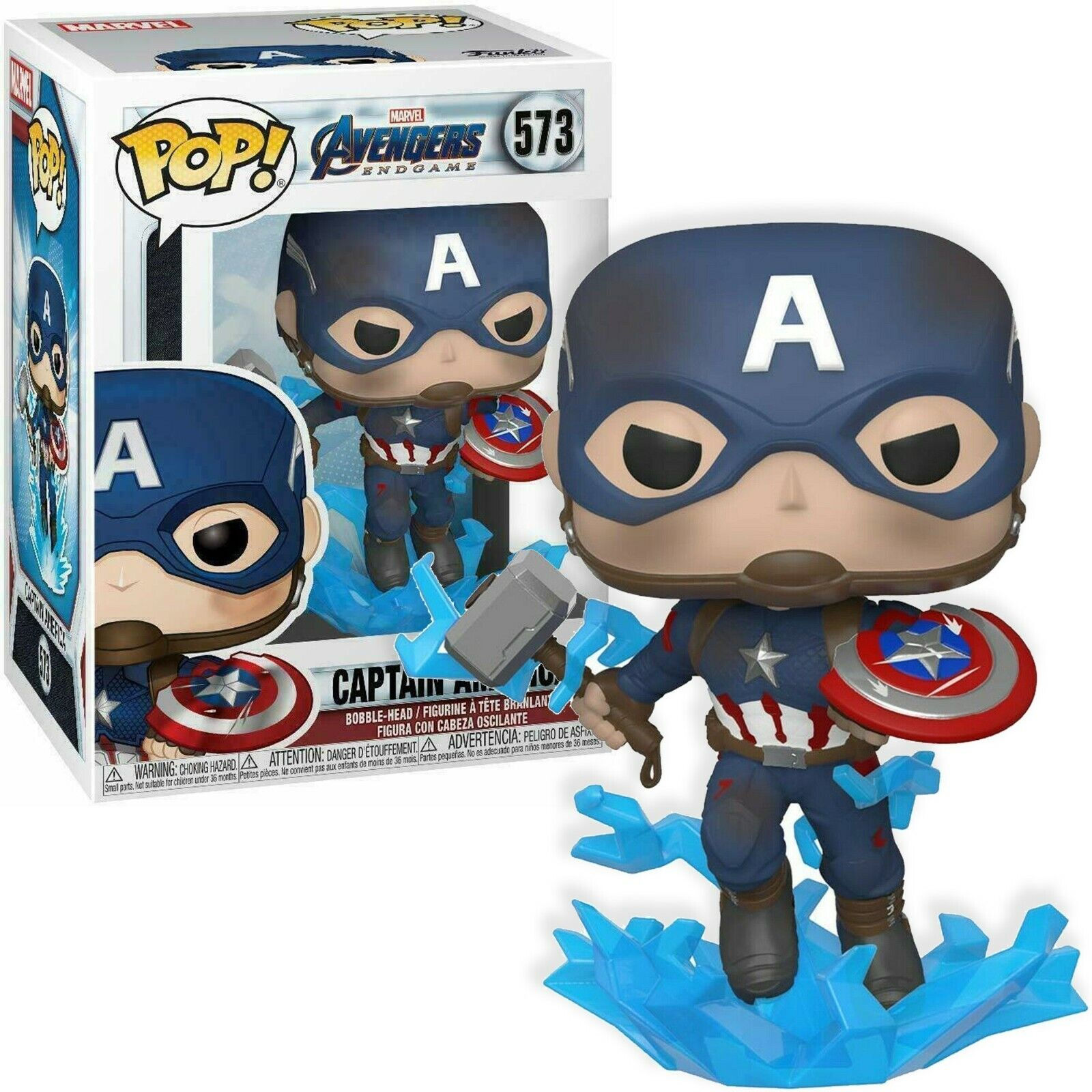 Wallpaper #vWfWEJMBSpphPi3-LPSt76 Funko Pop Marvel Avengers Endgame 573 Captain America with Mjolnir