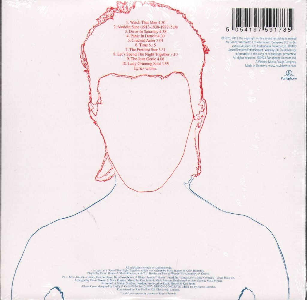 Wallpaper #7030a Aladdin Sane De David Bowie Cd Chez Libertemusic Ref123255141