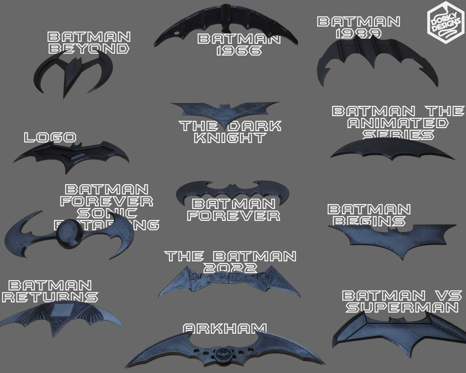 Wallpaper #sKenMpMBlSzal8H1RNu6176 Emergency Batarangs Wall Mount Display 3 Different Comic Animated