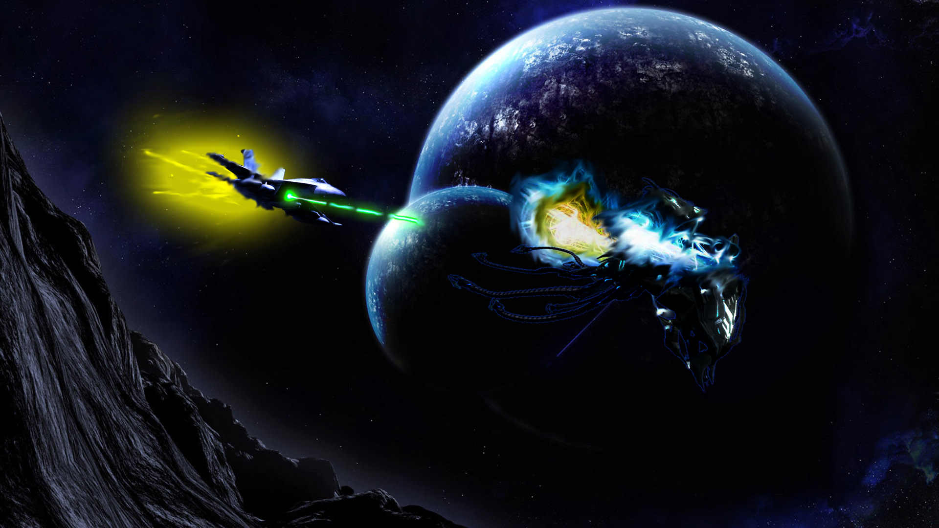 Wallpaper #ZmeS_5IBSpphPi3-CKP9178 Epic Space Battle by Drilburng on Deviantart