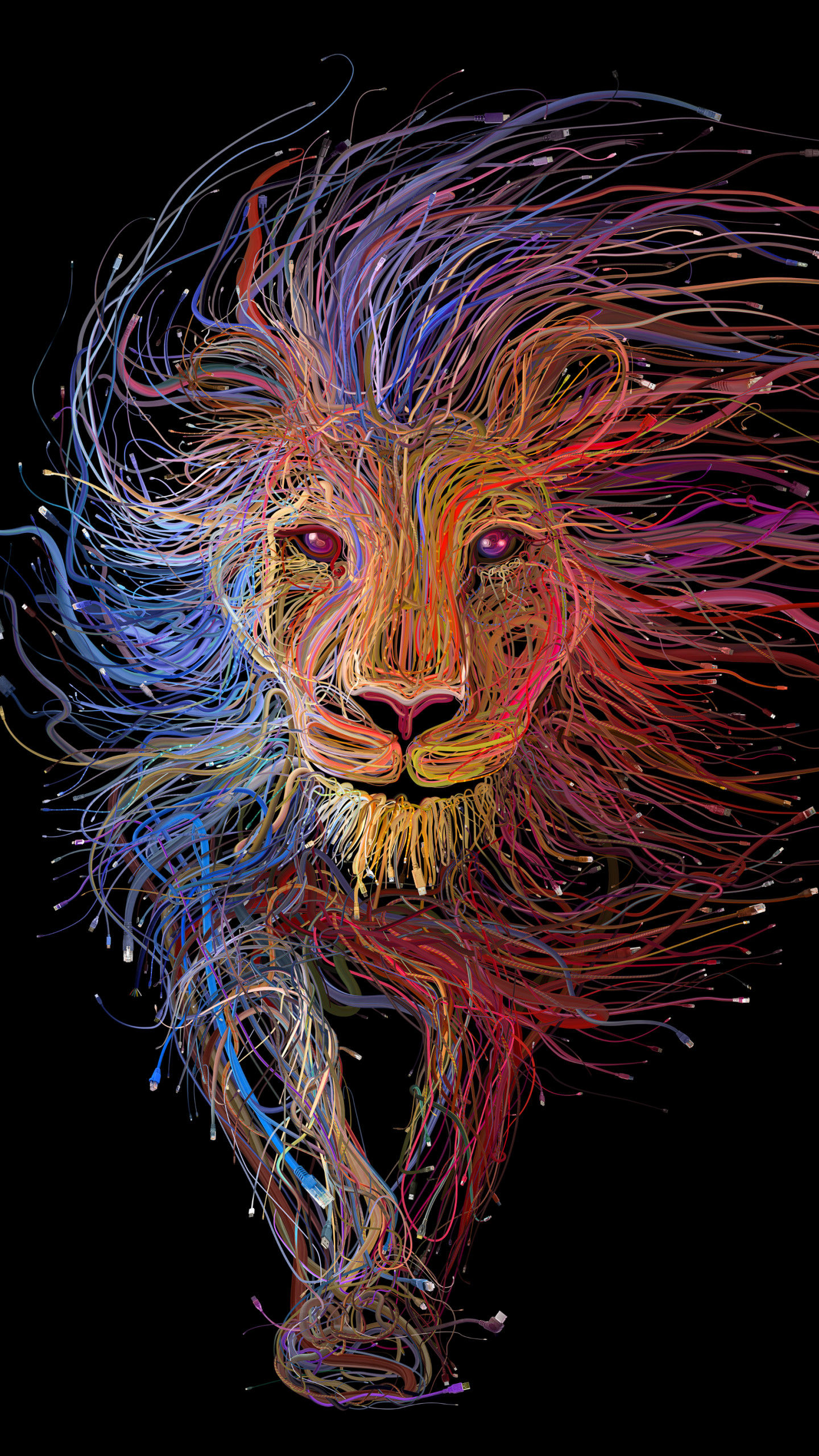 Wallpaper #QWhIF5MBSpphPi3-SQ6S54 Colorful Lion Wallpaper 57 Images