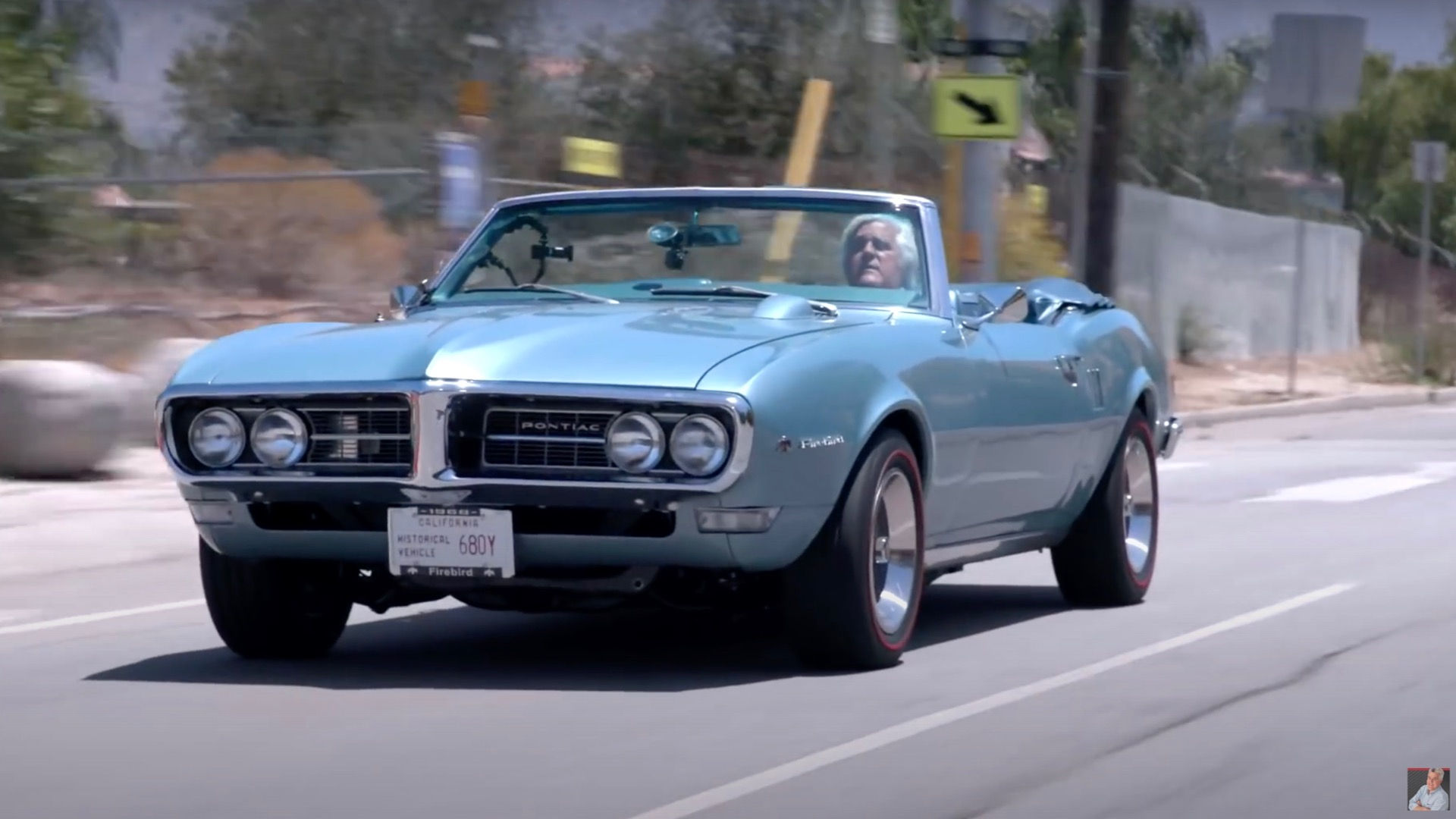 Wallpaper #KpyZ4pIBZHQxiYarYME5219 Jay Leno Shows Off His Rare 6 Cylinder 1968 Pontiac Firebird Sprint