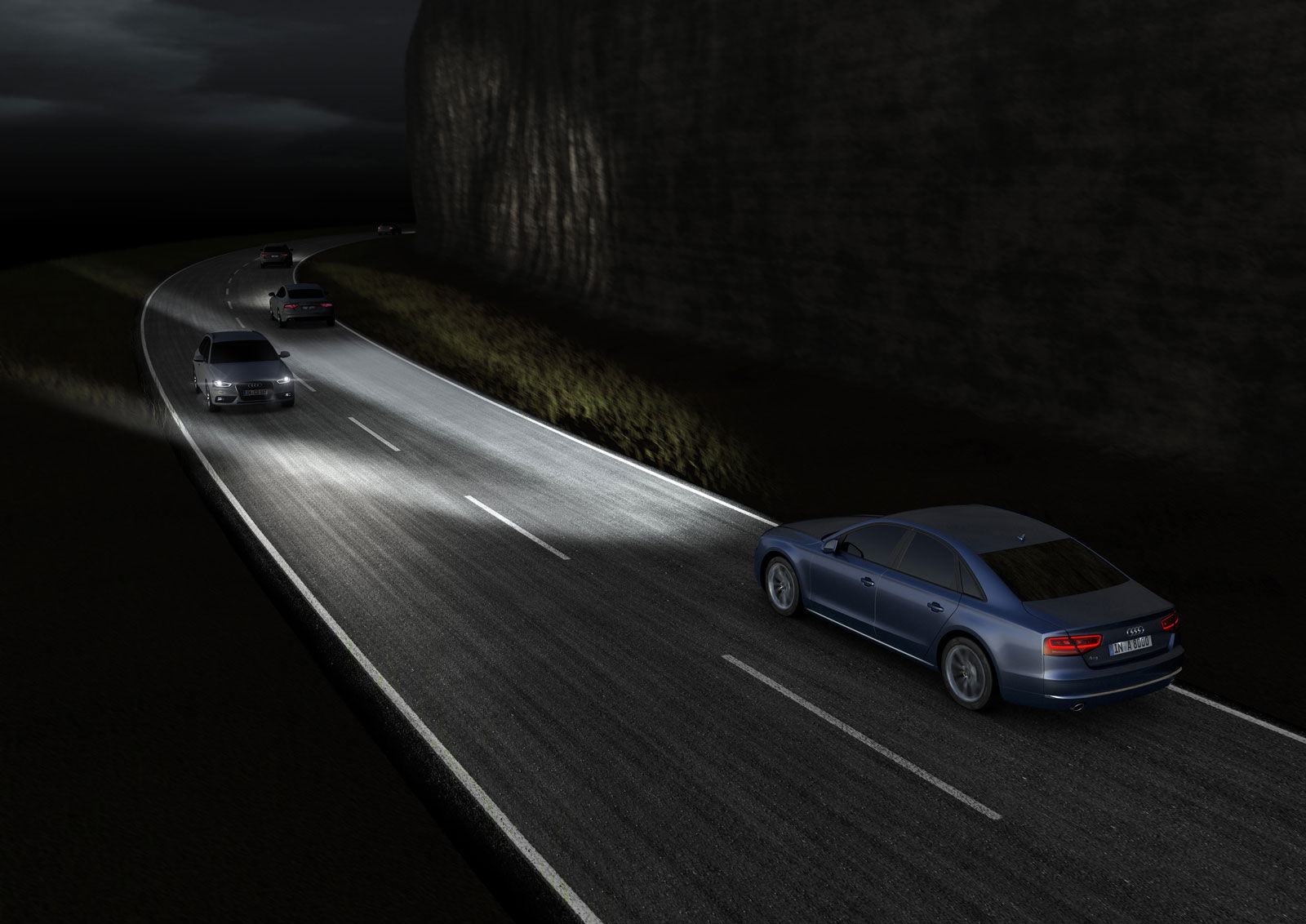 Wallpaper #m4v8dJcBcm9NJah-eXbS144 Audi Demonstrates Effects of Matrix LED Headlights Video