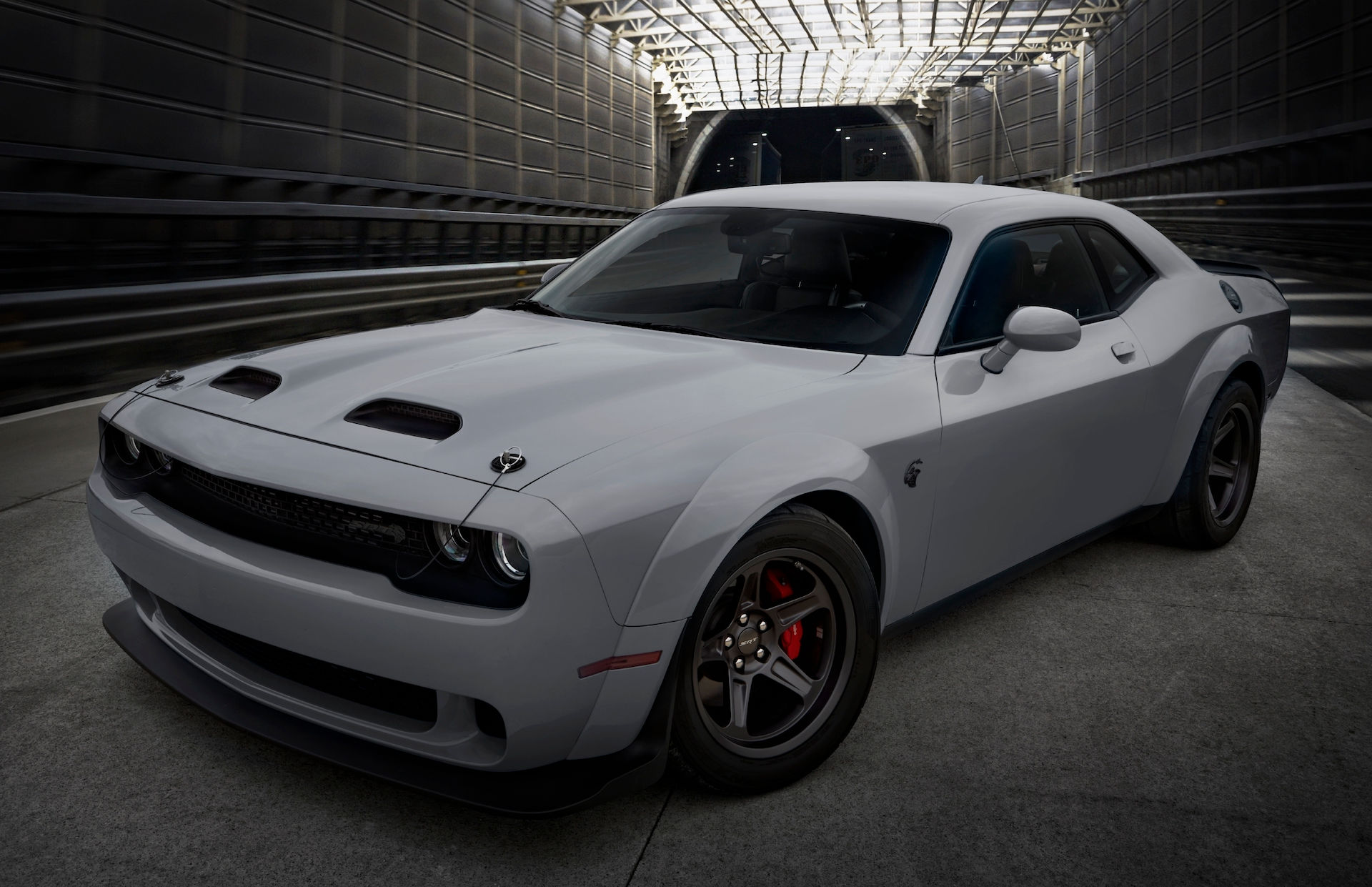 Wallpaper #84950 2018 Dodge Challenger Srt Demon Black Satin Hood Only 594 Miles Bone