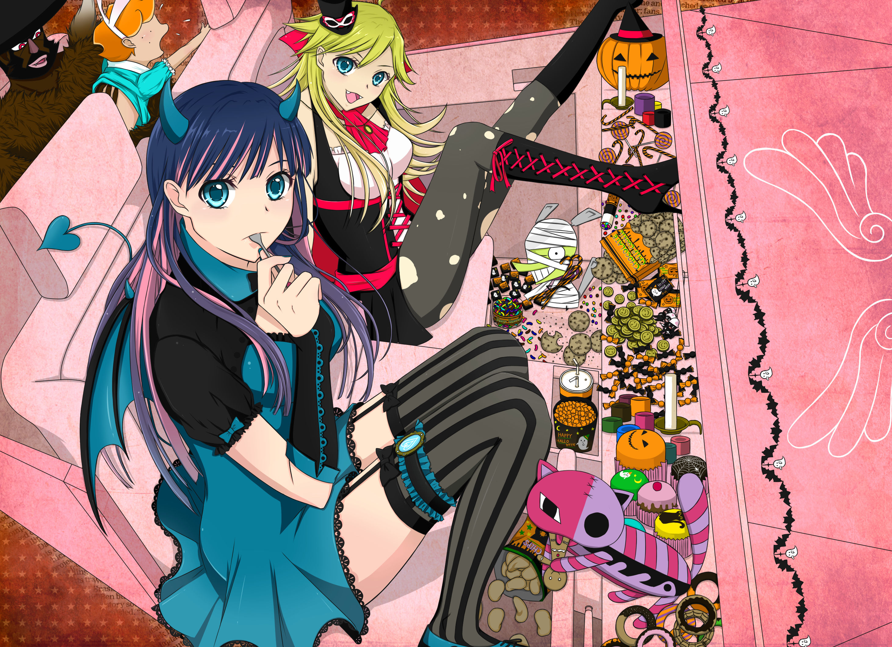 Wallpaper #bc206 Stocking and Panty Panty Stocking with Garterbelt and 1 More Drawn