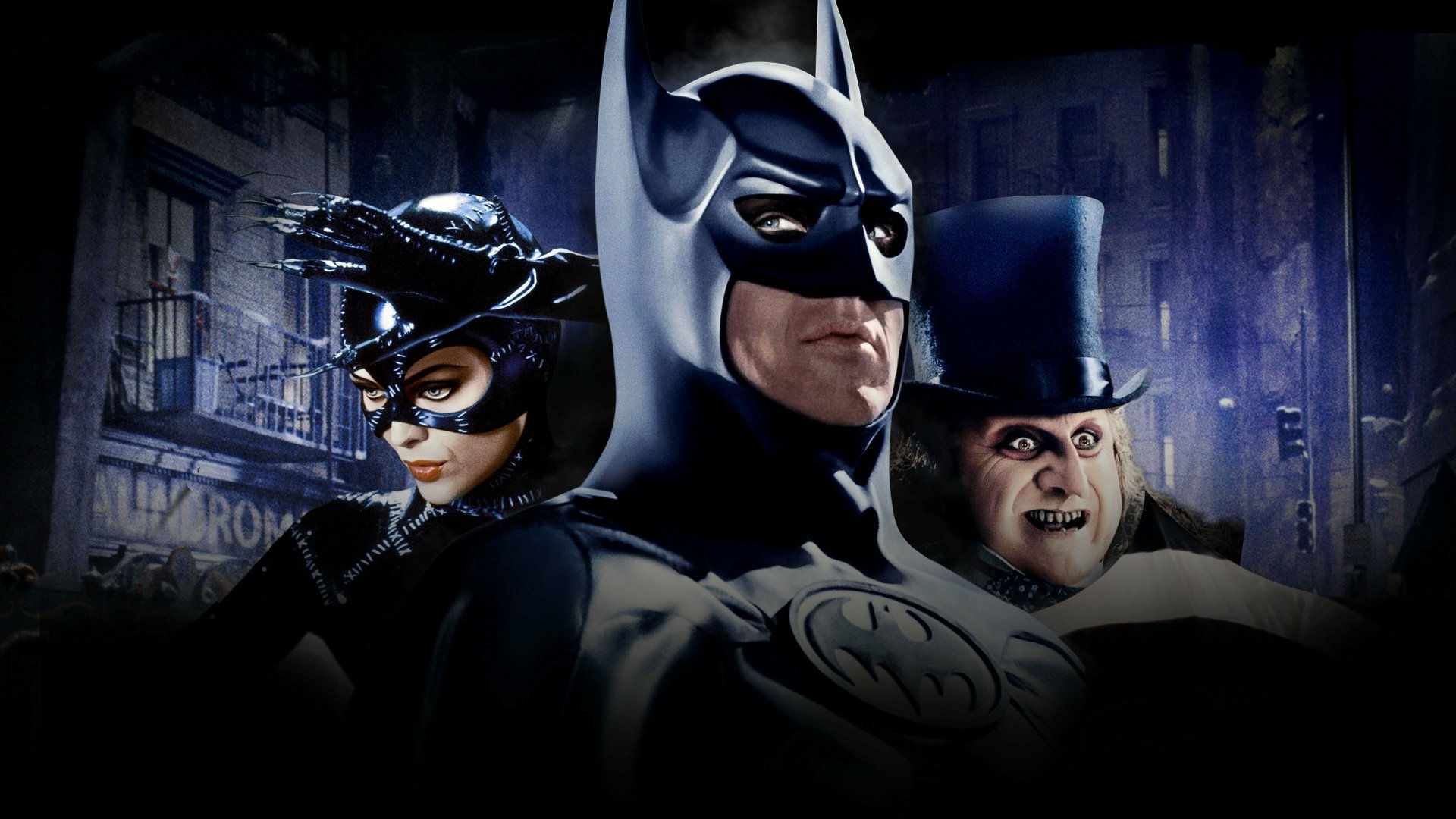 Wallpaper #7mdqCJMBSpphPi3-fMpN52 Download Michelle Pfeiffer Danny Devito Michael Keaton Catwoman Penguin