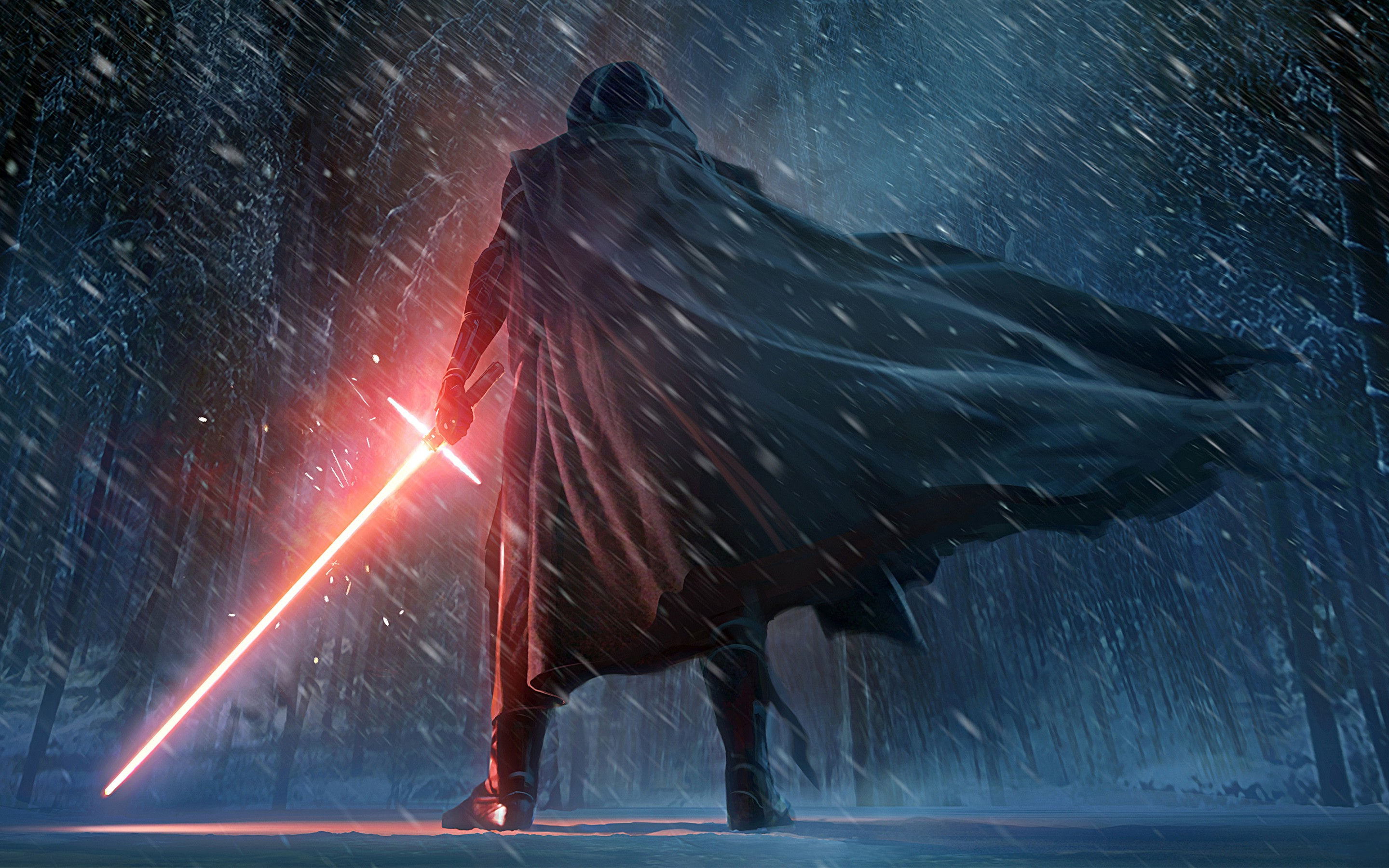 Wallpaper #428C2 Darth Vader, the Iconic Villain from Star Wars, Depicted in a Stunning Digital Art