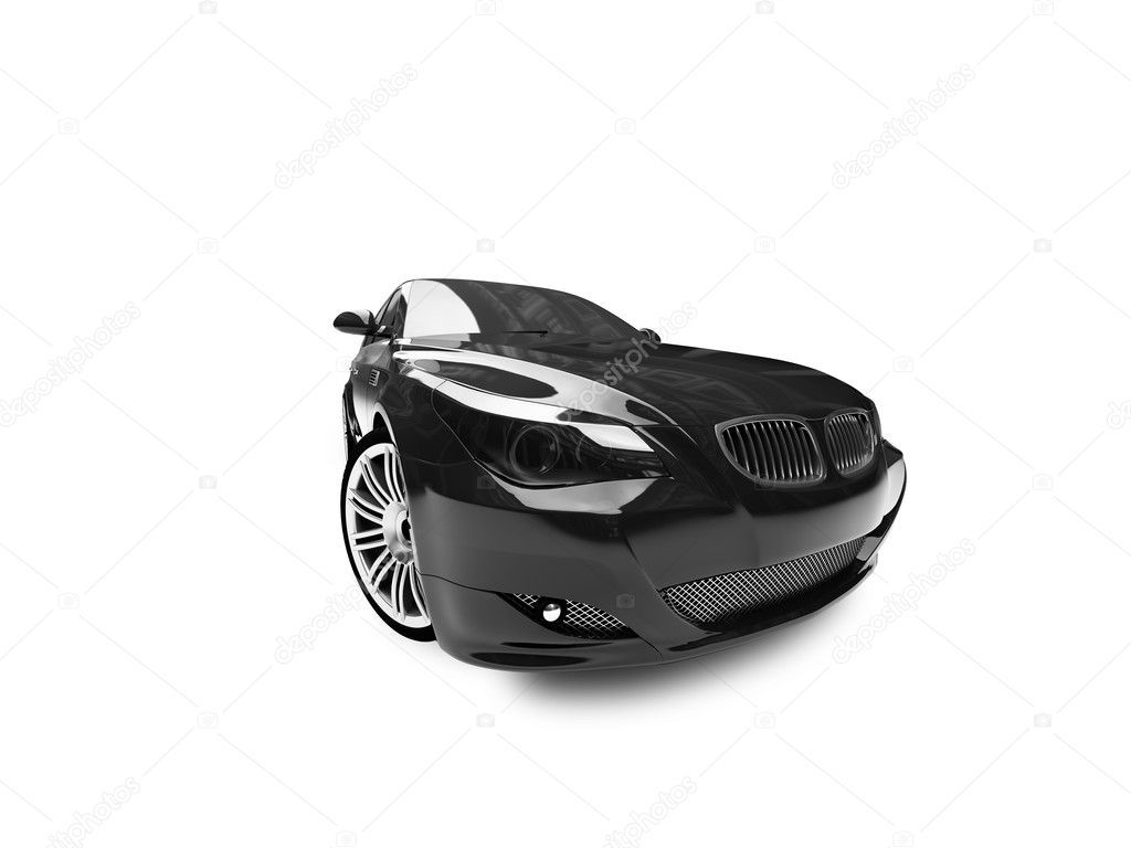 Wallpaper #QWd37pIBSpphPi3-ql0r367 Isolated Black Car Front View 04 Stock Photo Fckncg 1146930