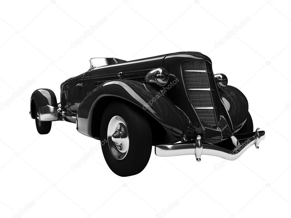 Wallpaper #SCzLSZMB0E1QgA7wqPTc144 Isolated Retro Black Car Front View 02 Stock Photo Image by Fckncg