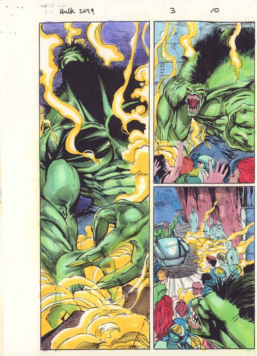Wallpaper #GriF3JIBJvJKYCmE-fy970 Hulk 2099 3 P10 Color Guide Art Hulk Action 1995 by Malcolm Davis
