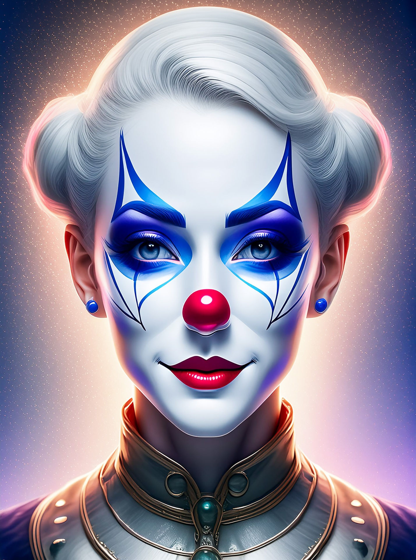 Wallpaper #amjwE5MBSpphPi3-kwI5472 Portrait Clown Watercolor Painting Free Stock Photo Public Domain