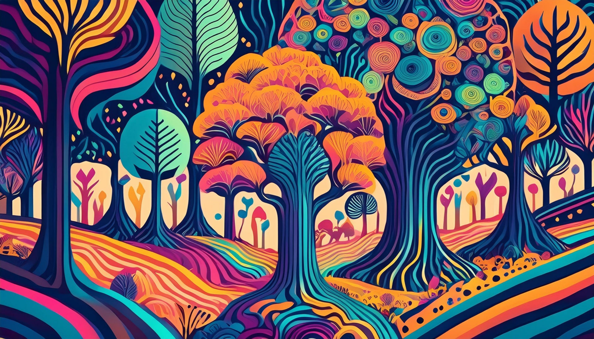 Wallpaper #d2c4EZMBSpphPi3-OPZ1170 Fantasy Tree Forest Art Print Free Stock Photo Public Domain Pictures