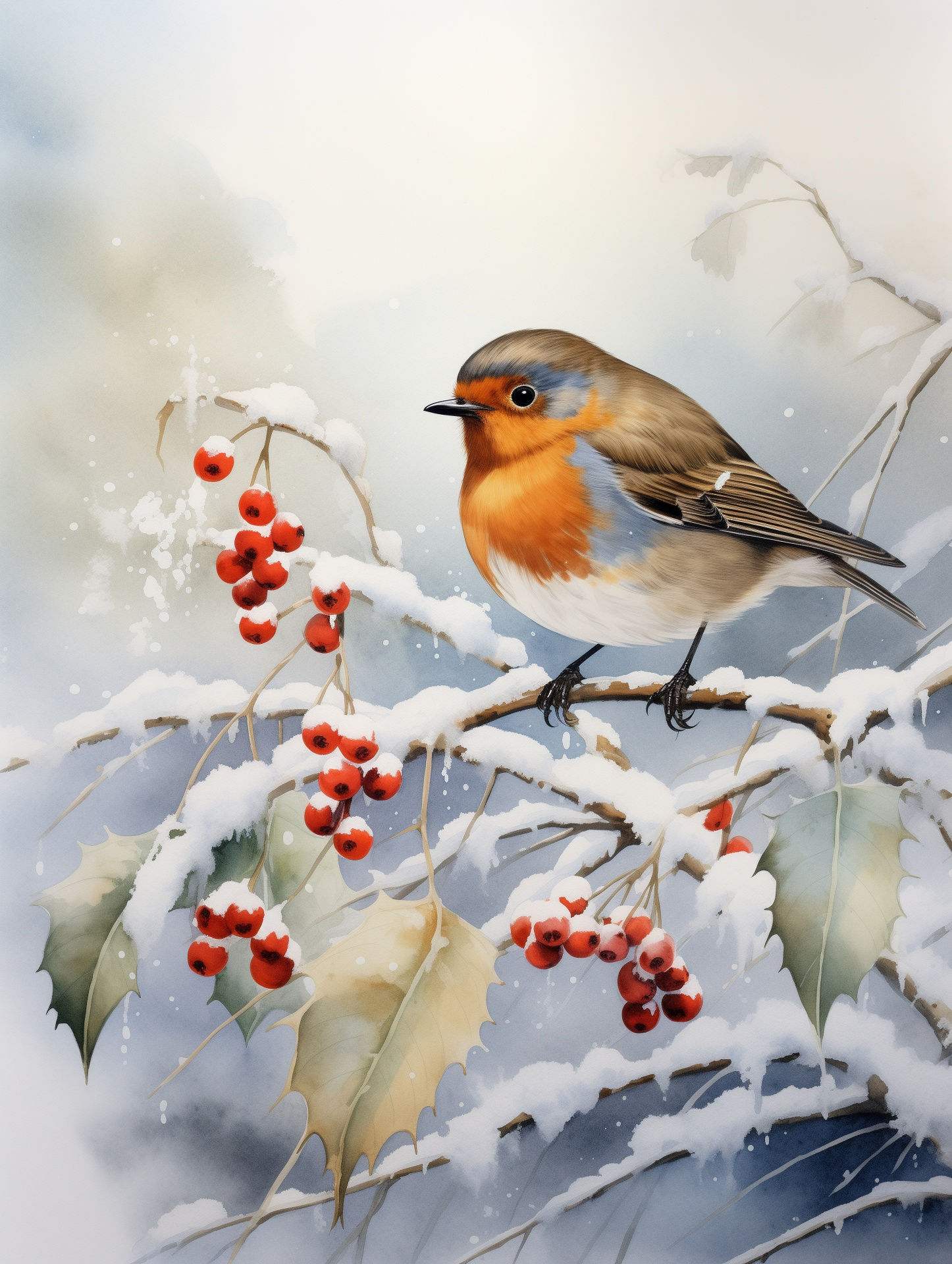 Wallpaper #mGeN_JIBSpphPi3-k5jI239 Robin Bird in Winter Free Stock Photo Public Domain Pictures