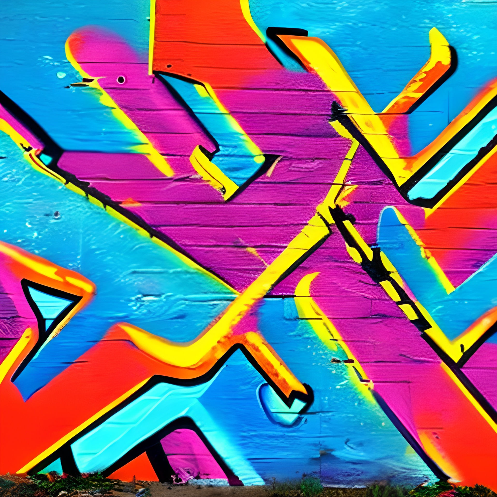 Wallpaper #77568 Graffiti Brick Wall Sublimation Clipart Png 21444163 Png