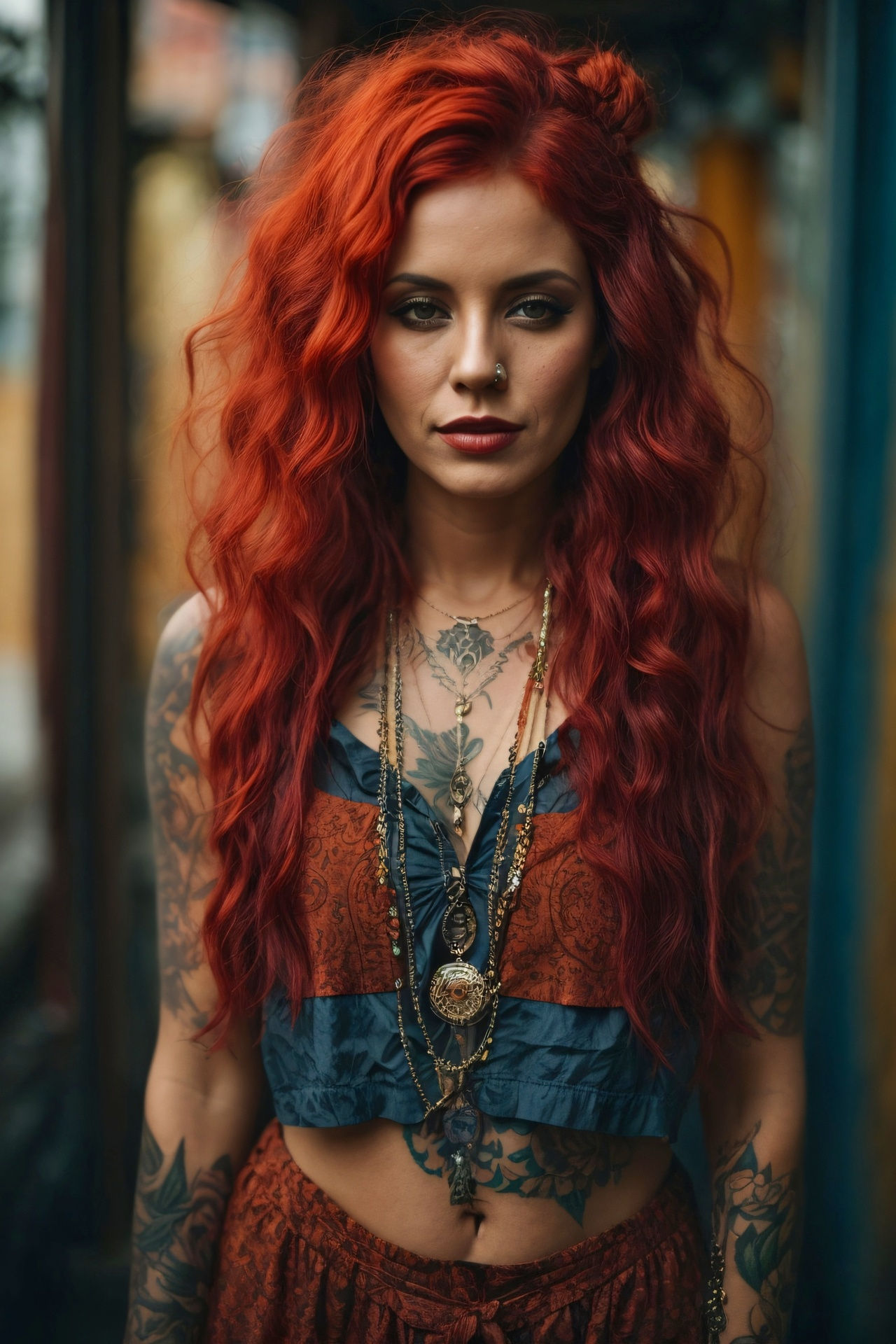 Wallpaper #hqehMpMBlSzal8H1adts390 Woman with Long Red Hair Free Stock Photo Public Domain Pictures